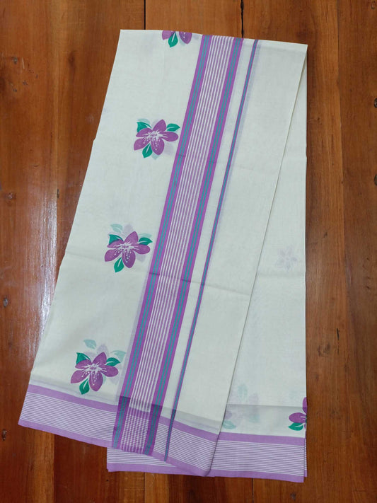 Balaramapuram Printed Set-Mundu for Women