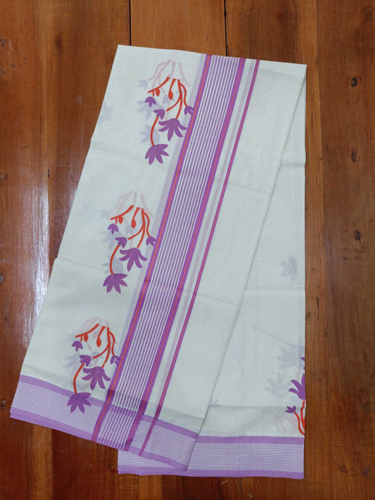 Balaramapuram Printed Set-Mundu for Women
