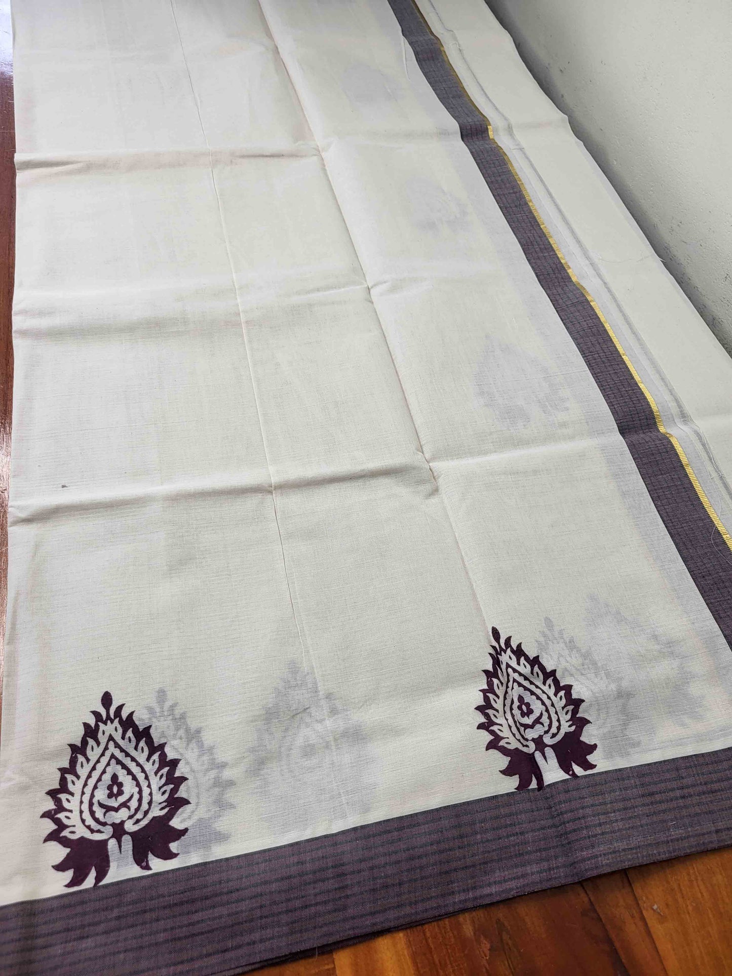 Balaramapuram Printed Set-Mundu for Women