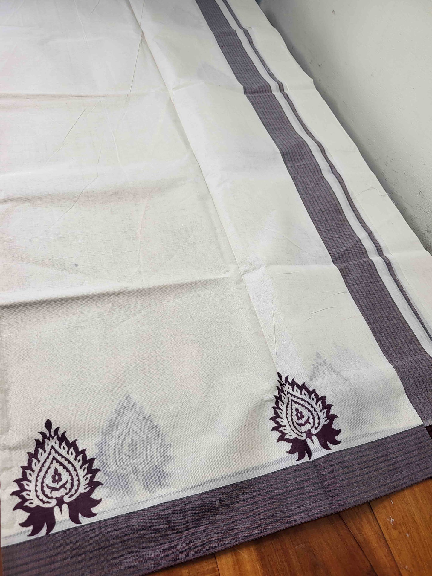 Balaramapuram Printed Set-Mundu for Women