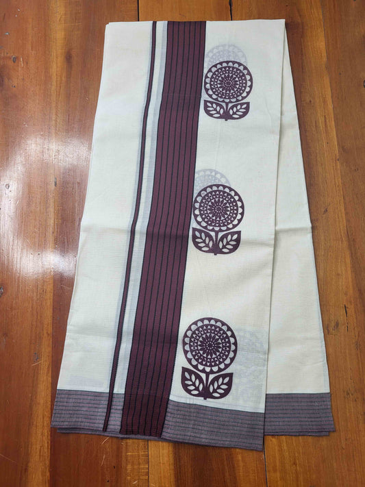 Balaramapuram Printed Set-Mundu for Women