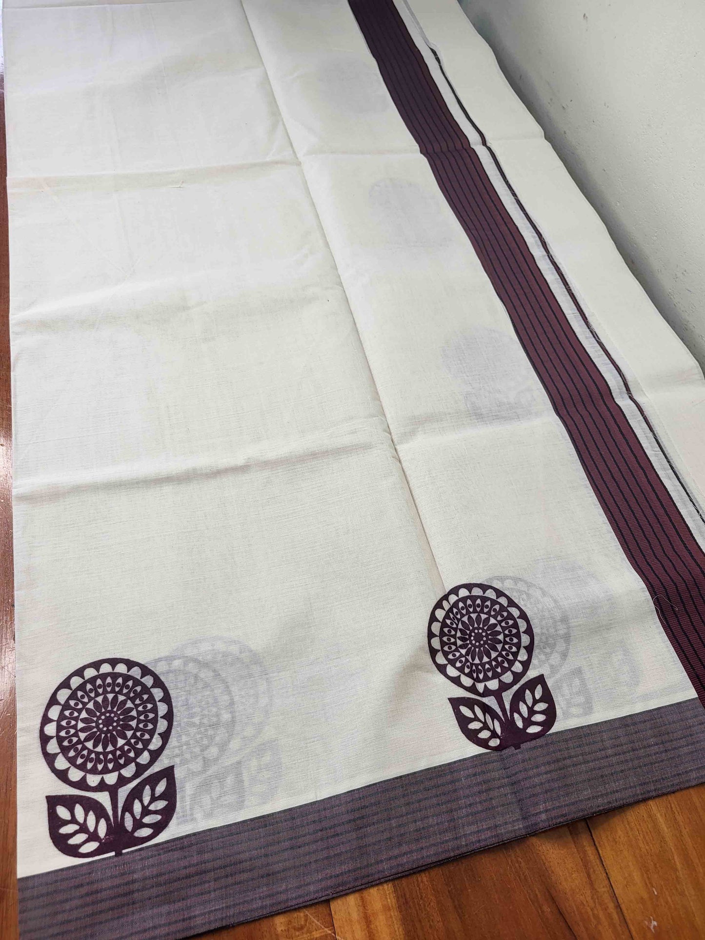 Balaramapuram Printed Set-Mundu for Women