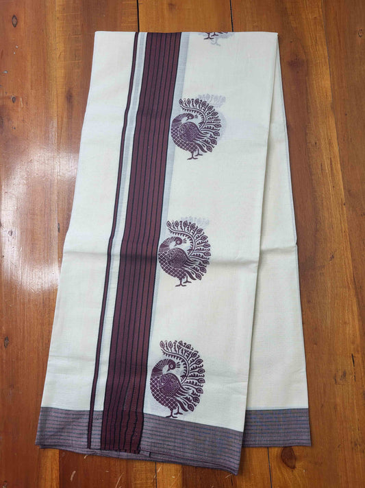 Balaramapuram Printed Set-Mundu for Women