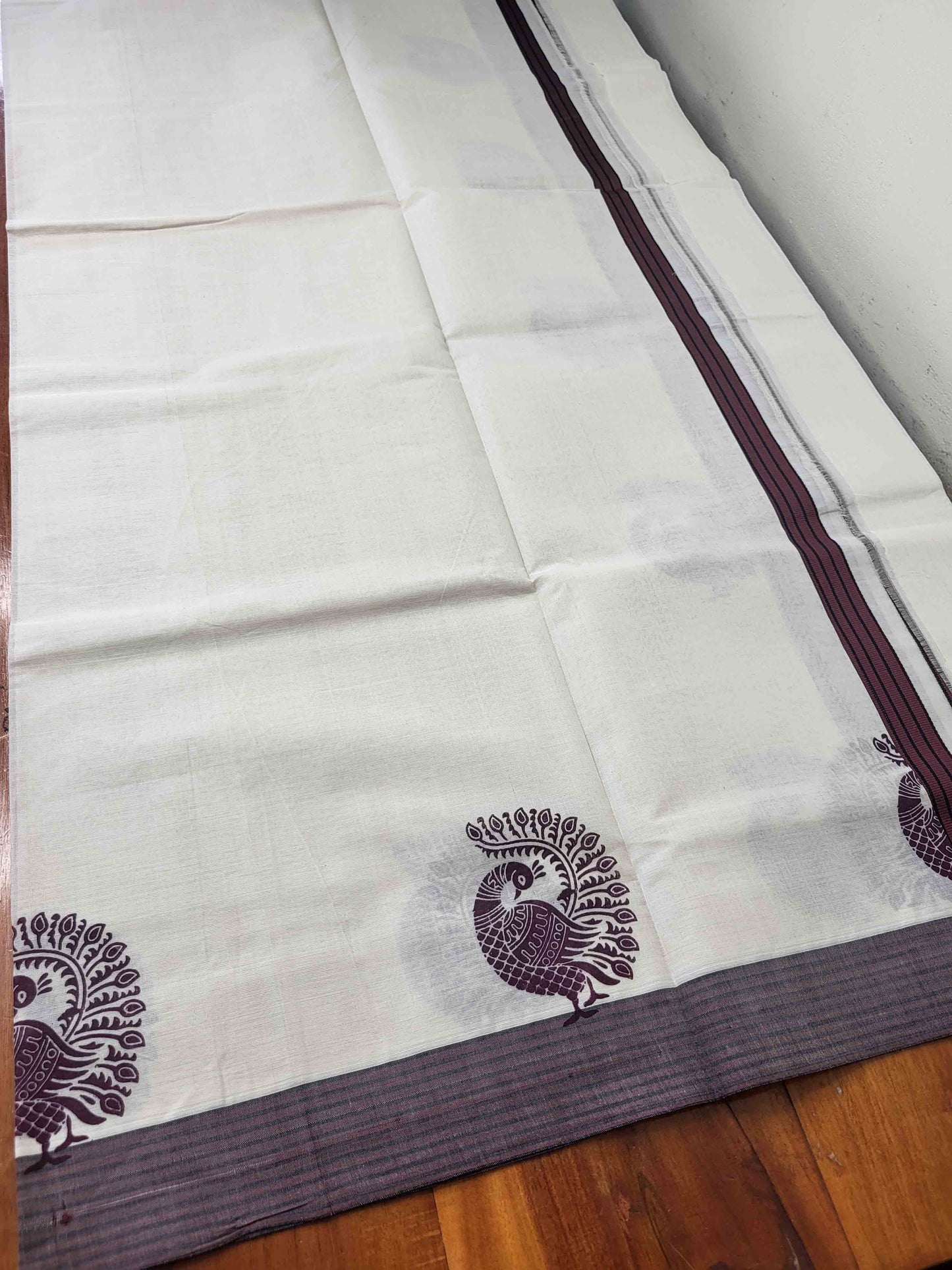 Balaramapuram Printed Set-Mundu for Women