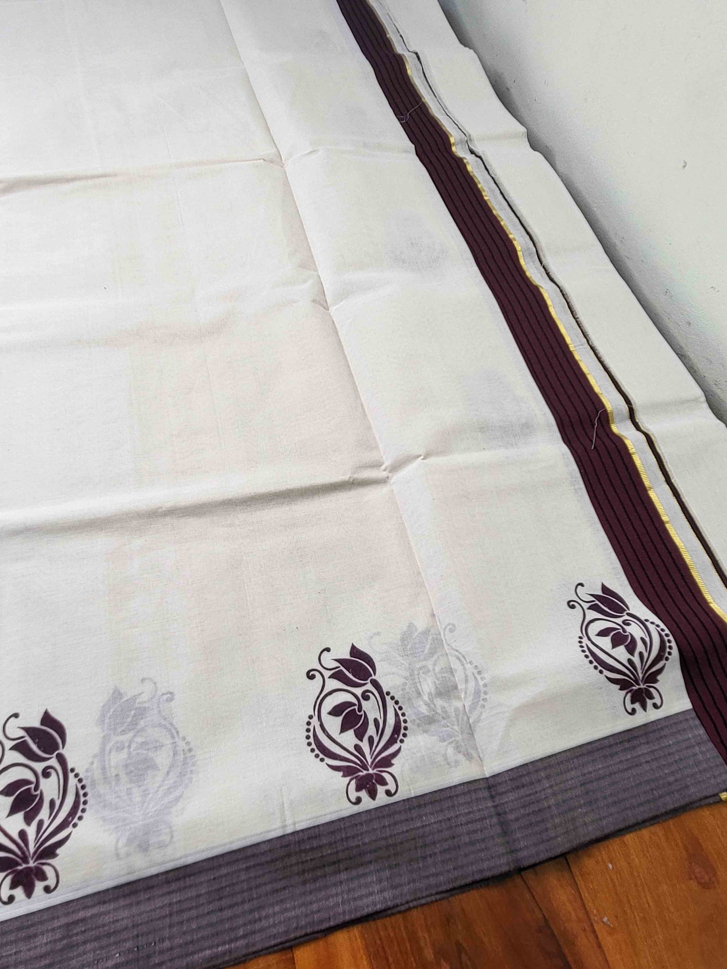 Balaramapuram Printed Set-Mundu for Women