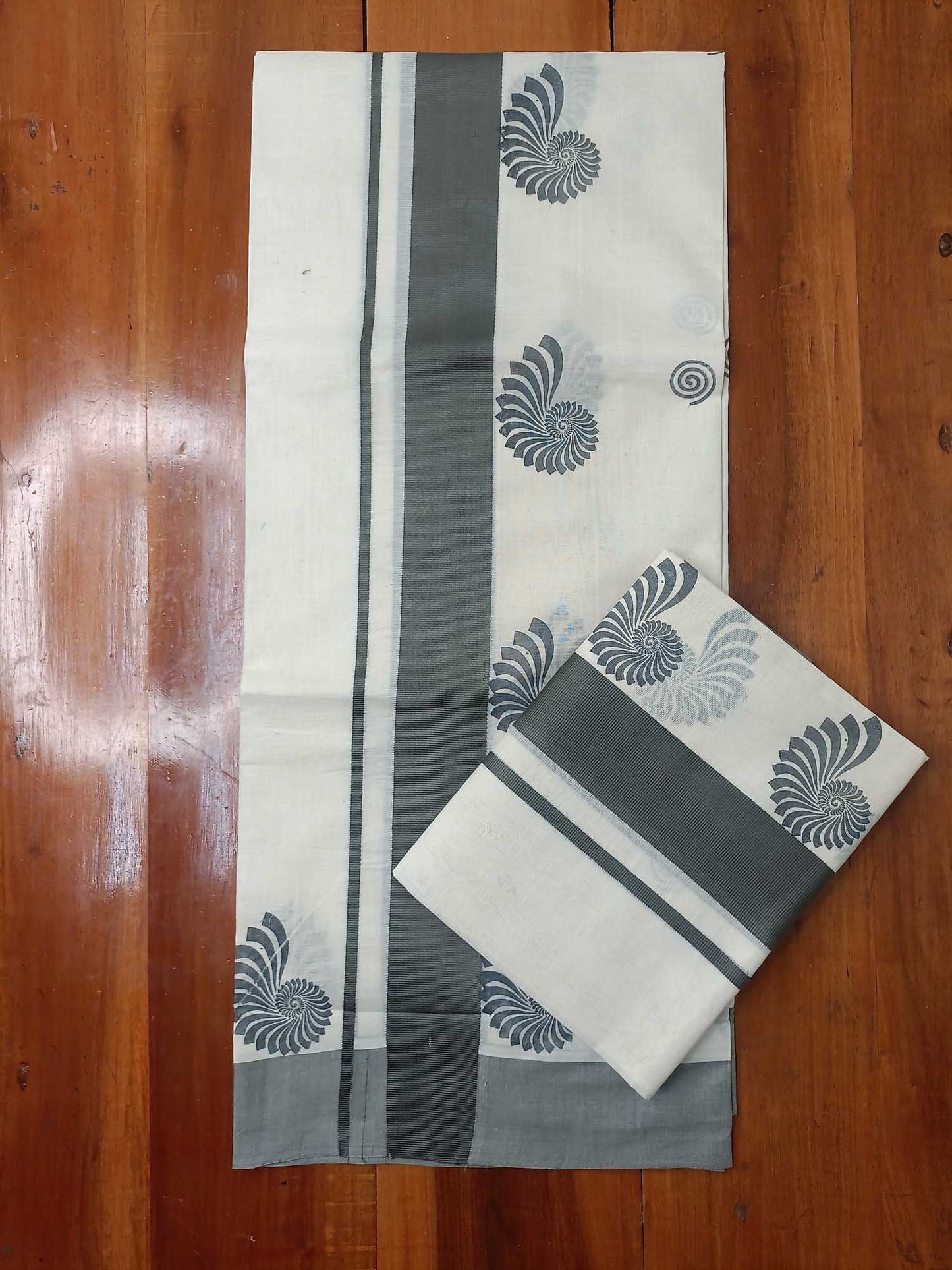 Balaramapuram Printed Set-Mundu for Women