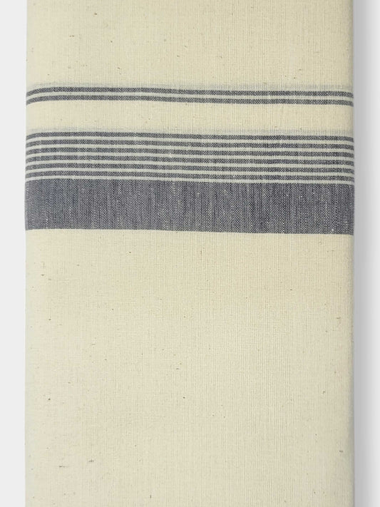 Kerala Single Dhoti/Mundu Pure Cotton with Blue Border