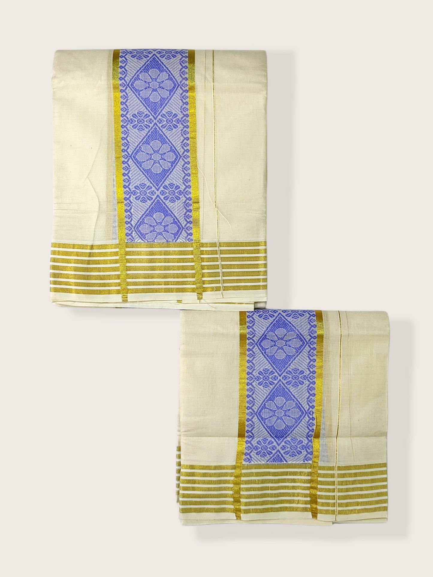 Double SetMundu with Jacquard Design