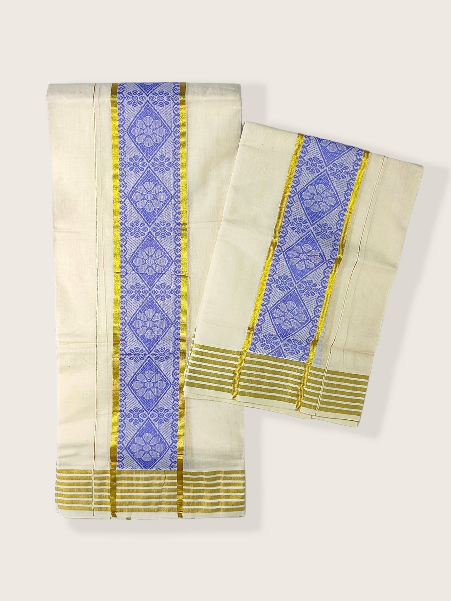 Double SetMundu with Jacquard Design