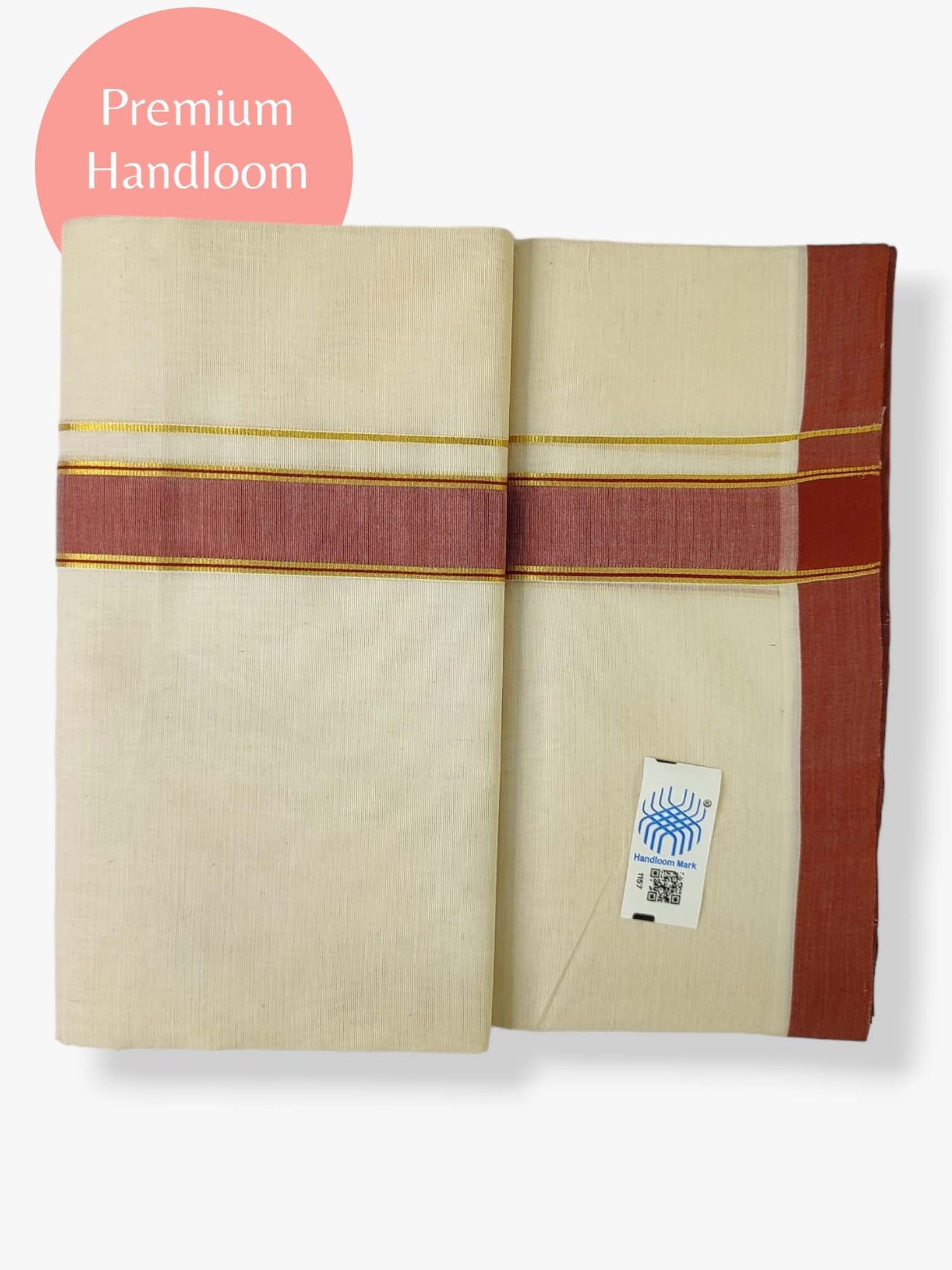 Kerala Premium Balaramapuram Handloom Dhoti/Mundu for Men