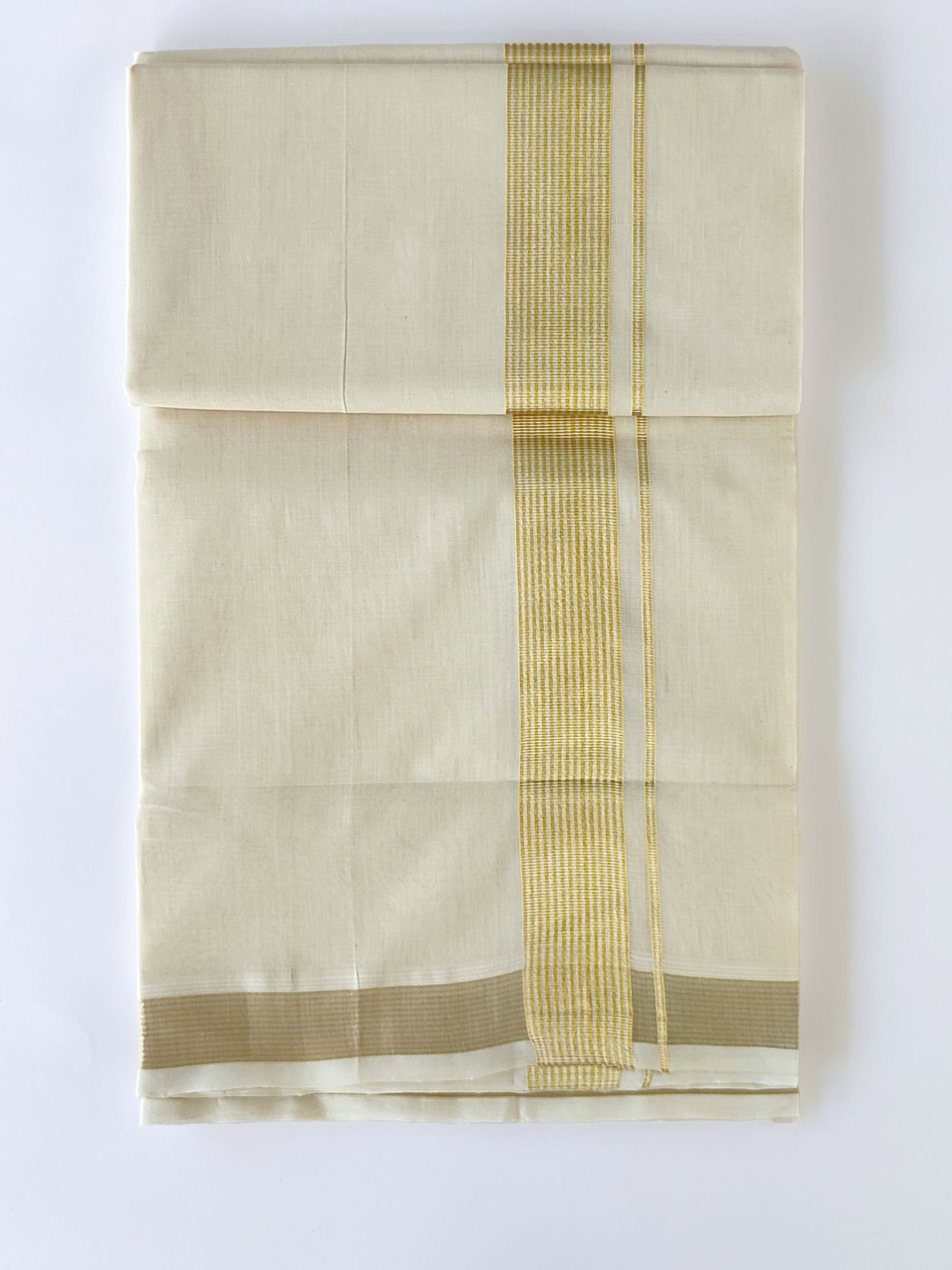 Premium Wedding Handloom Kasavu Mundu for Men