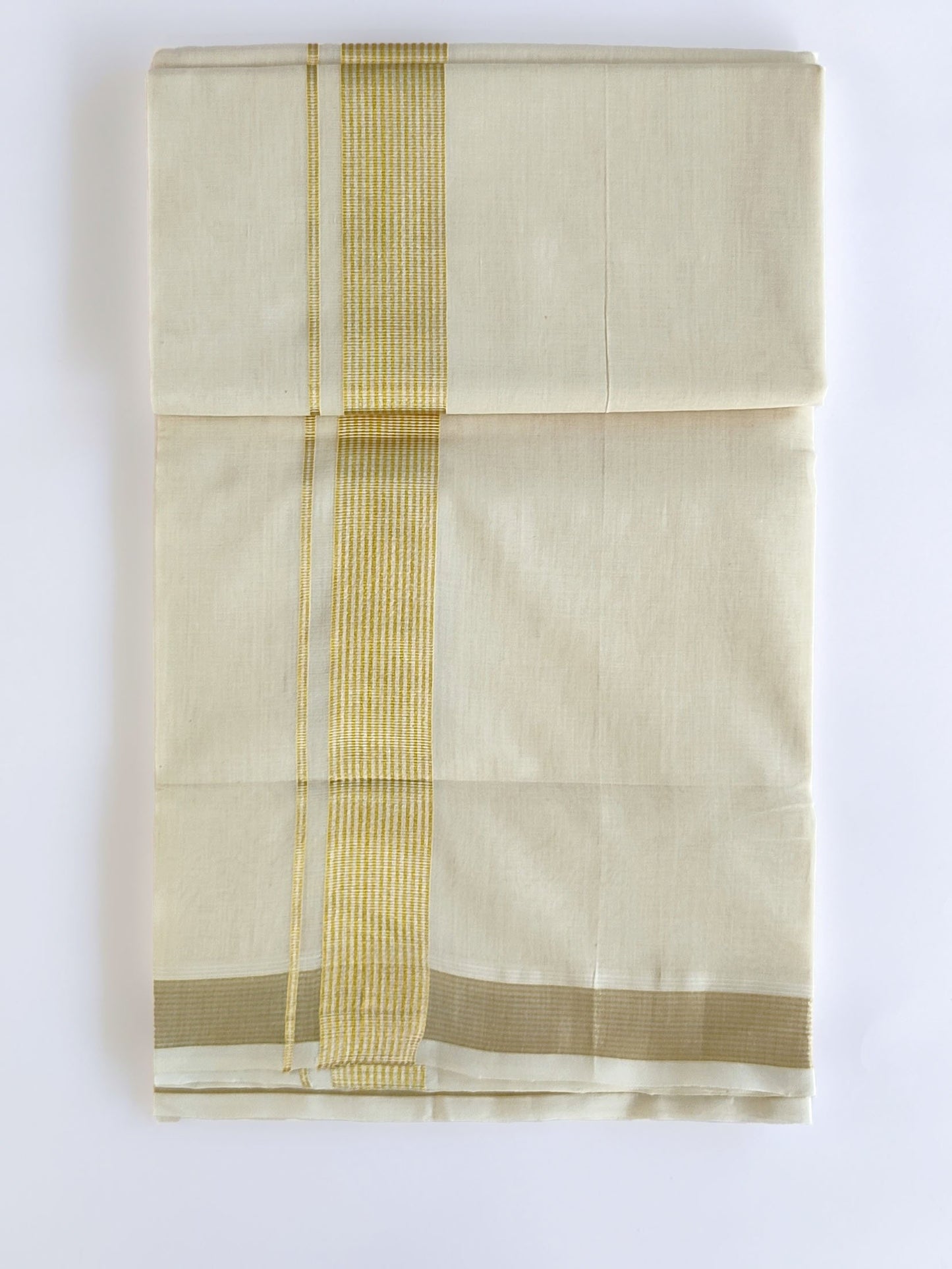 Premium Wedding Handloom Kasavu Mundu for Men