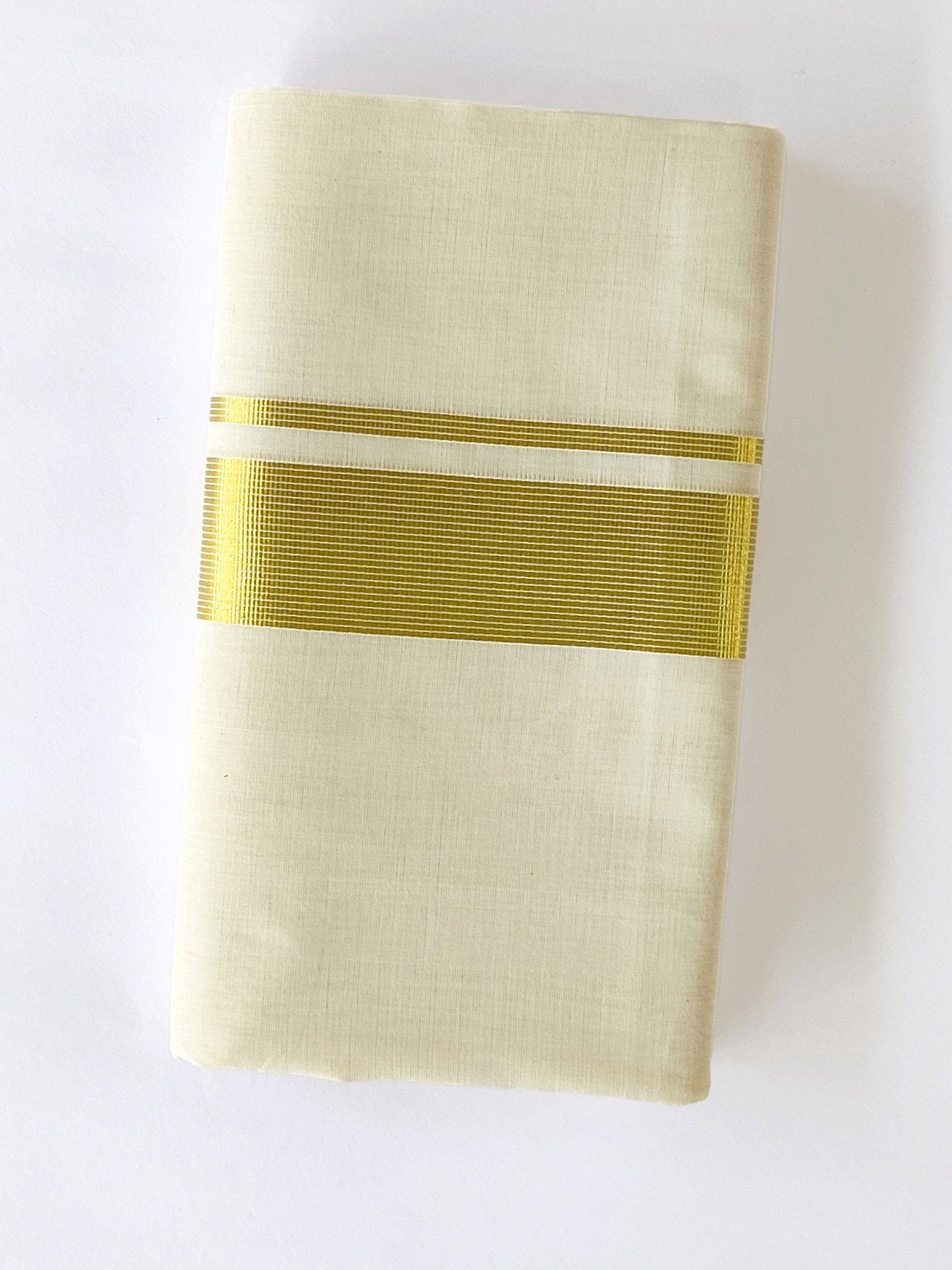 Premium Wedding Handloom Kasavu Mundu for Men