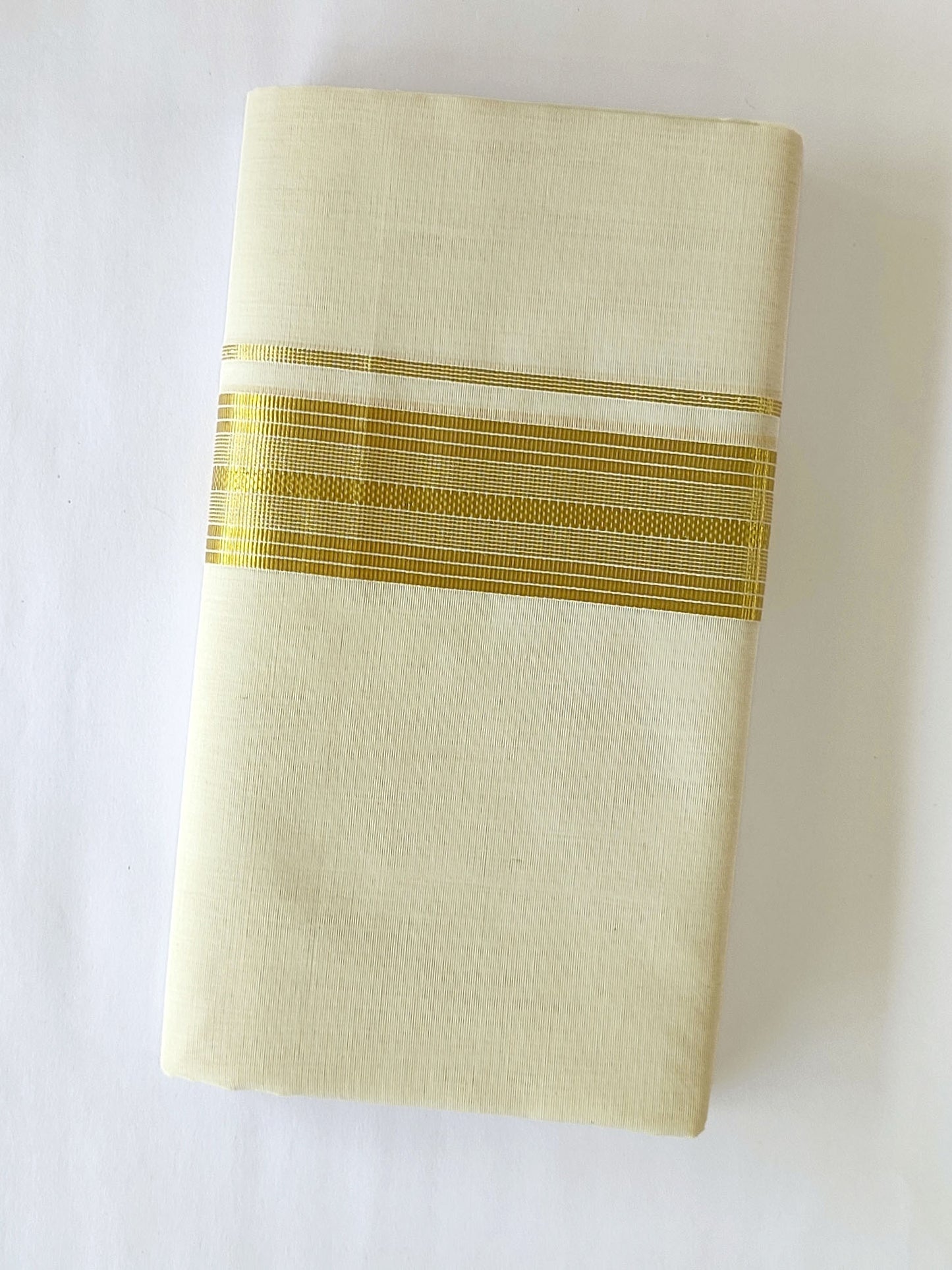Premium Wedding Handloom Kasavu Mundu for Men