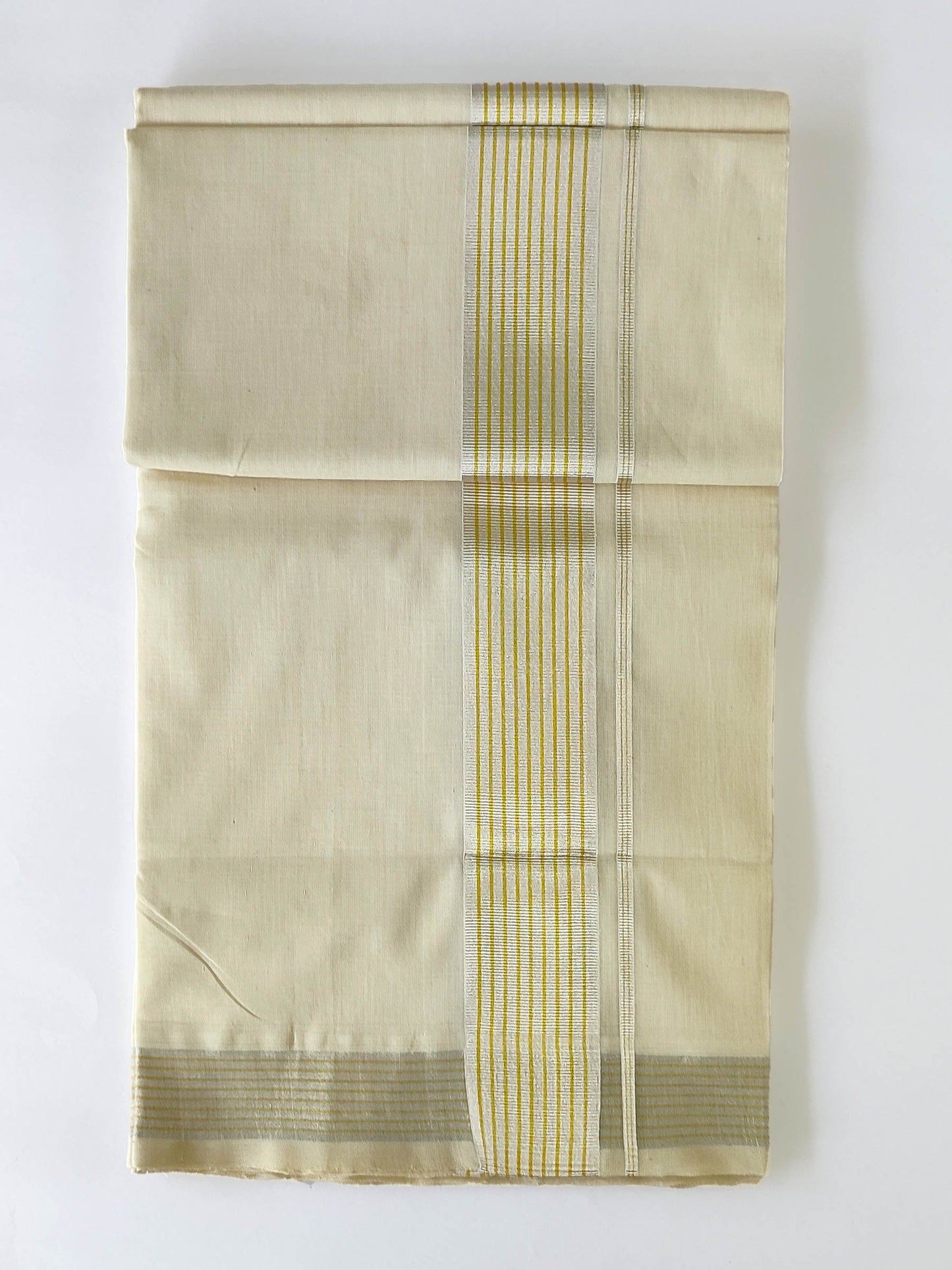 Premium Wedding Handloom Kasavu Mundu for Men