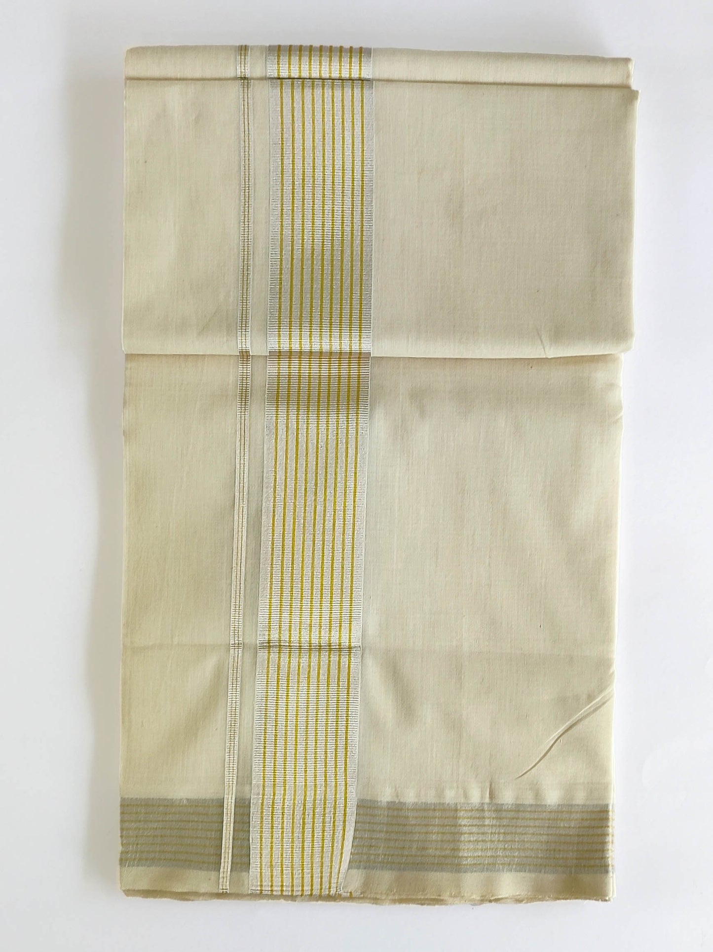 Premium Wedding Handloom Kasavu Mundu for Men