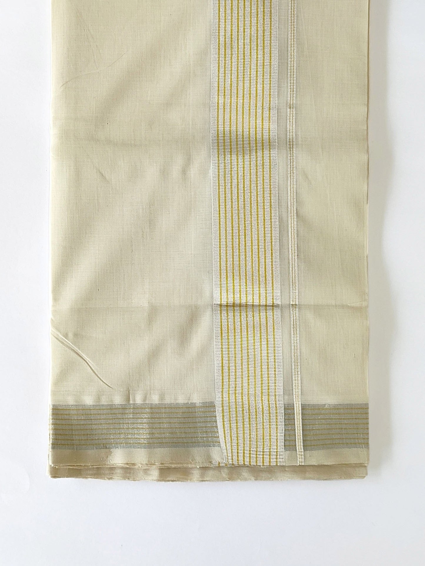 Premium Wedding Handloom Kasavu Mundu for Men