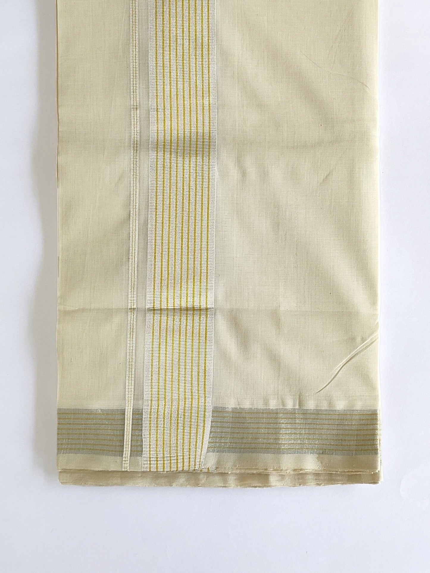 Premium Wedding Handloom Kasavu Mundu for Men