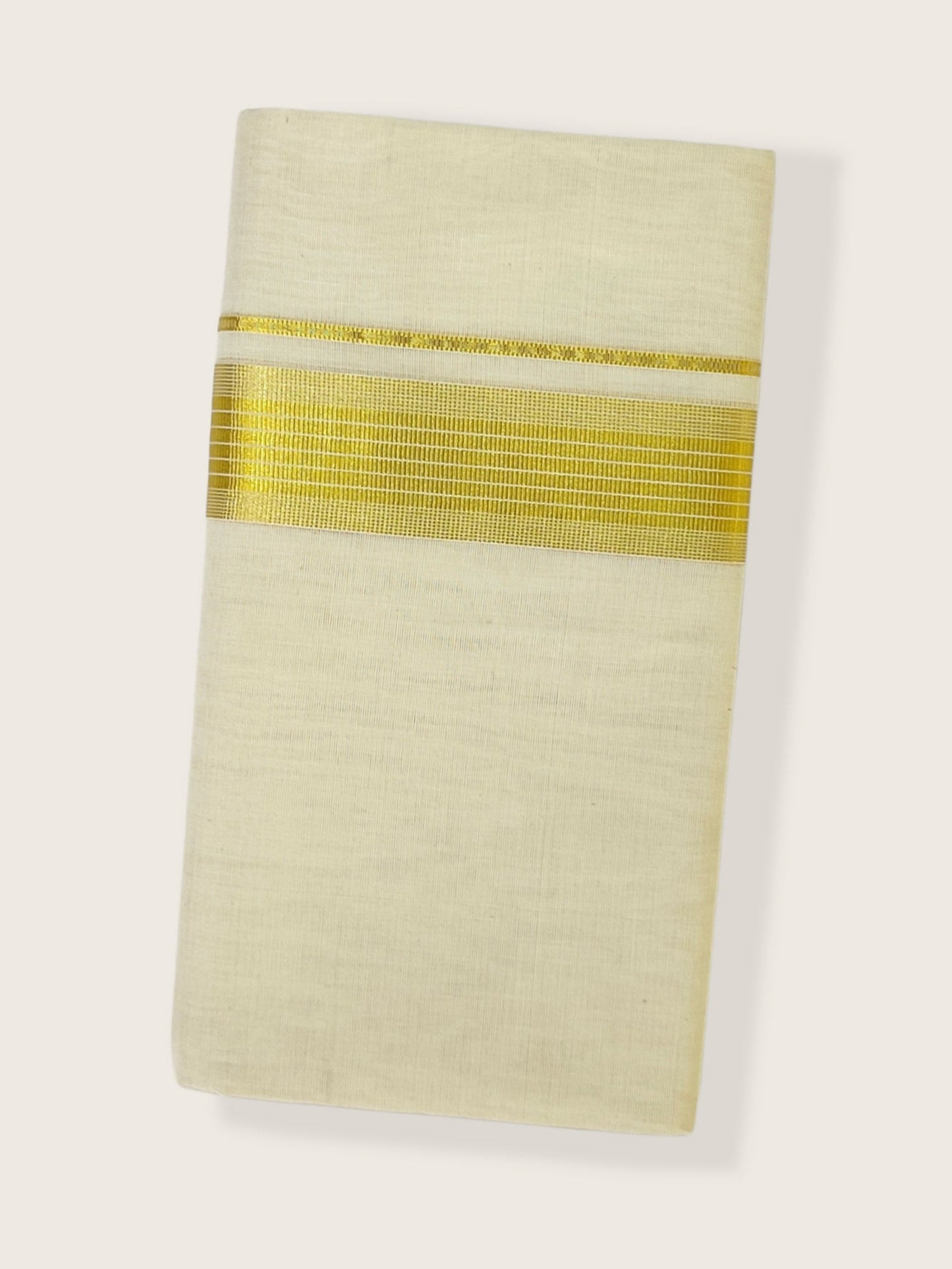 Premium Wedding Handloom Kasavu Mundu for Men