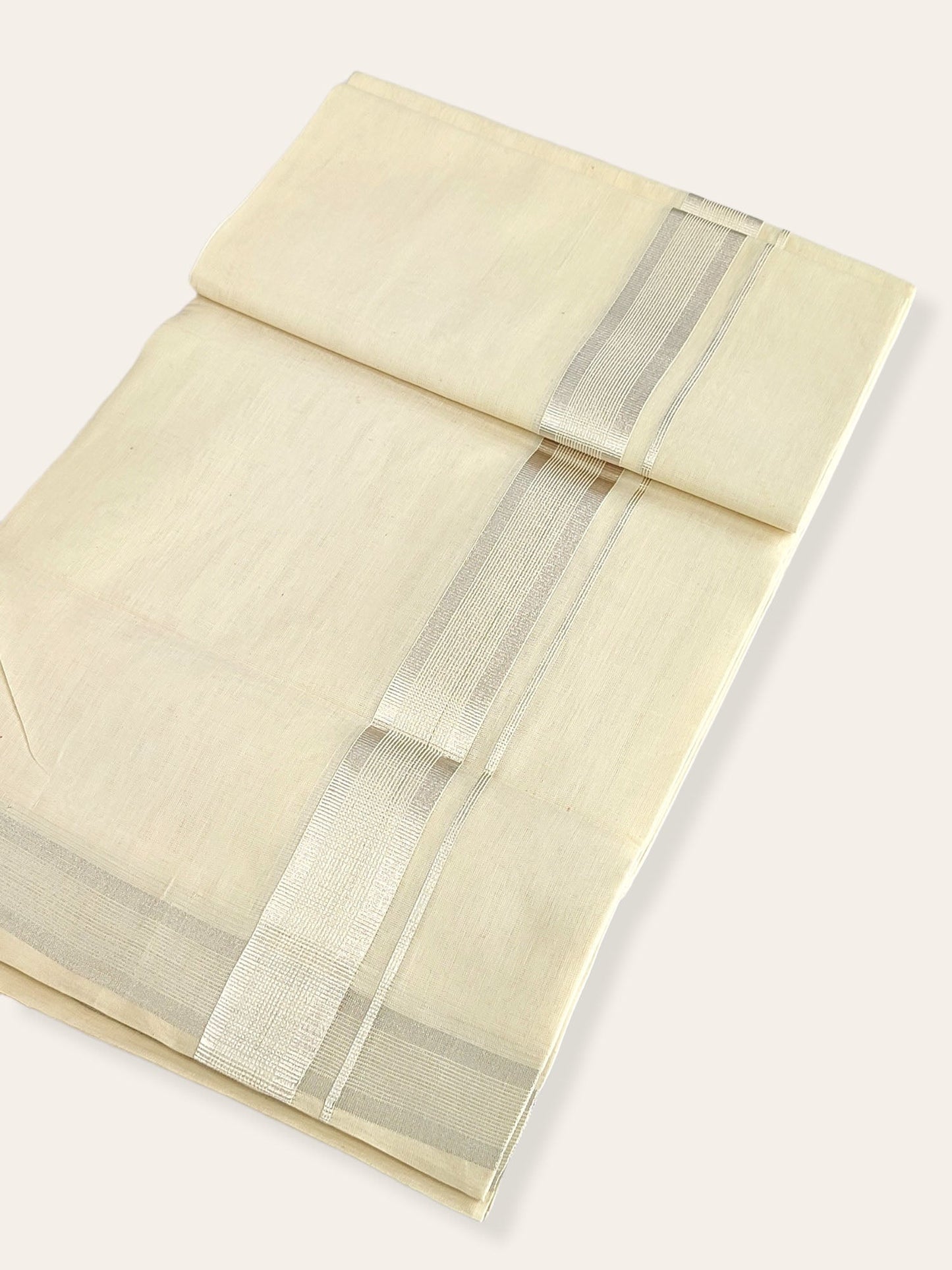 Premium Wedding Handloom Balaramapuram Unaakupaavu Kasavu Mundu for Men