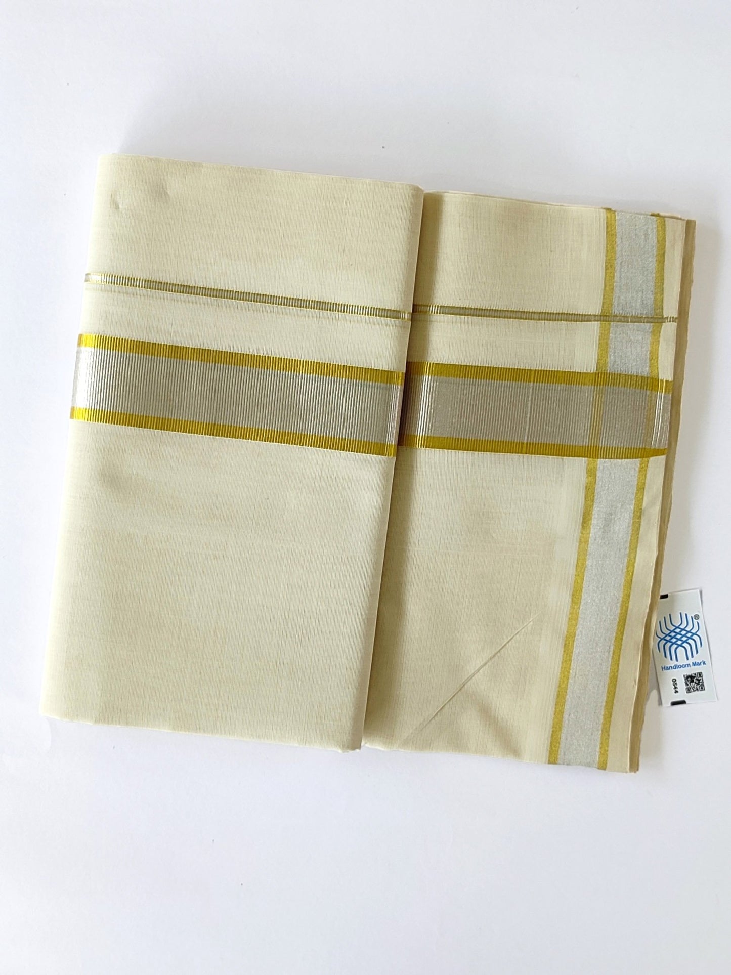Premium Wedding Handloom Kasavu Mundu for Men