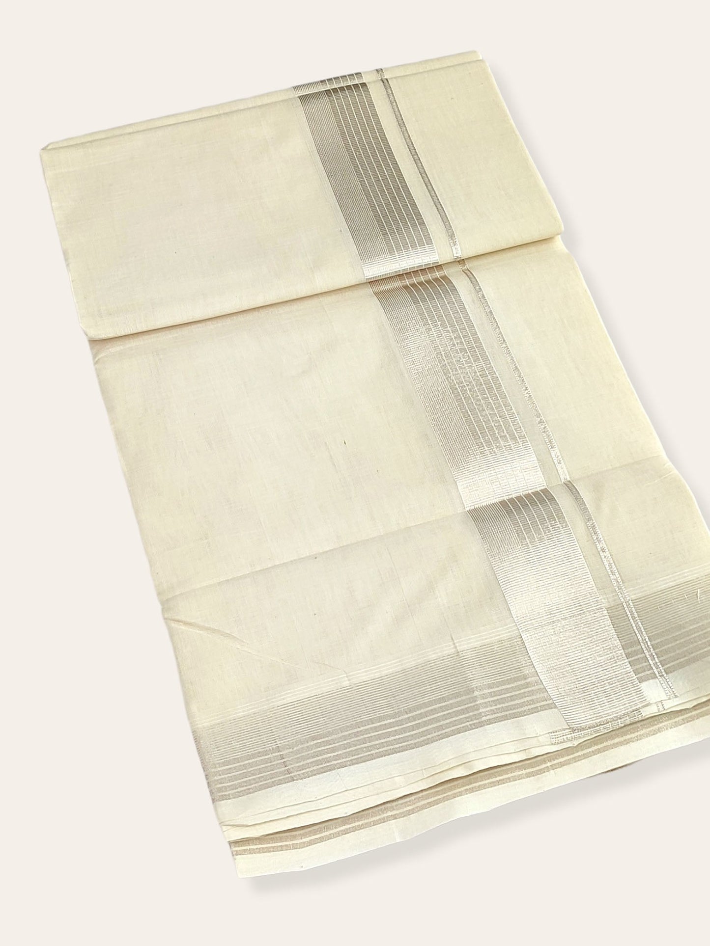 Premium Wedding Handloom Balaramapuram Unaakupaavu Kasavu Mundu for Men