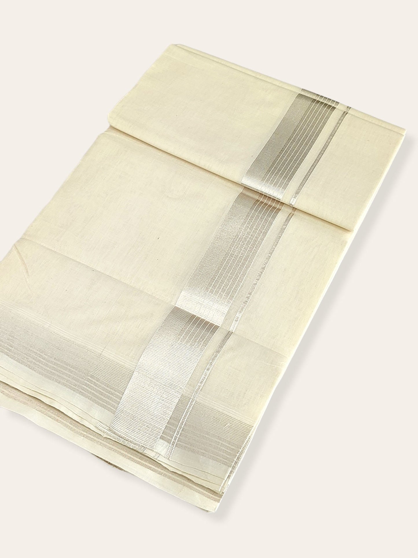 Premium Wedding Handloom Balaramapuram Unaakupaavu Kasavu Mundu for Men