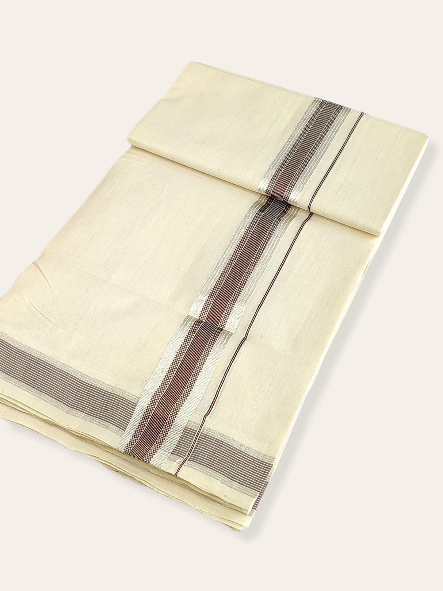 Premium Wedding Handloom Balaramapuram Unaakupaavu Kasavu Mundu for Men