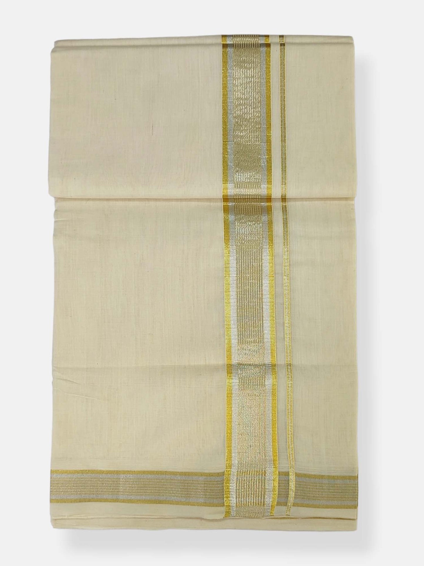 Premium Wedding Handloom Balaramapuram Unaakupaavu Kasavu Mundu for Men