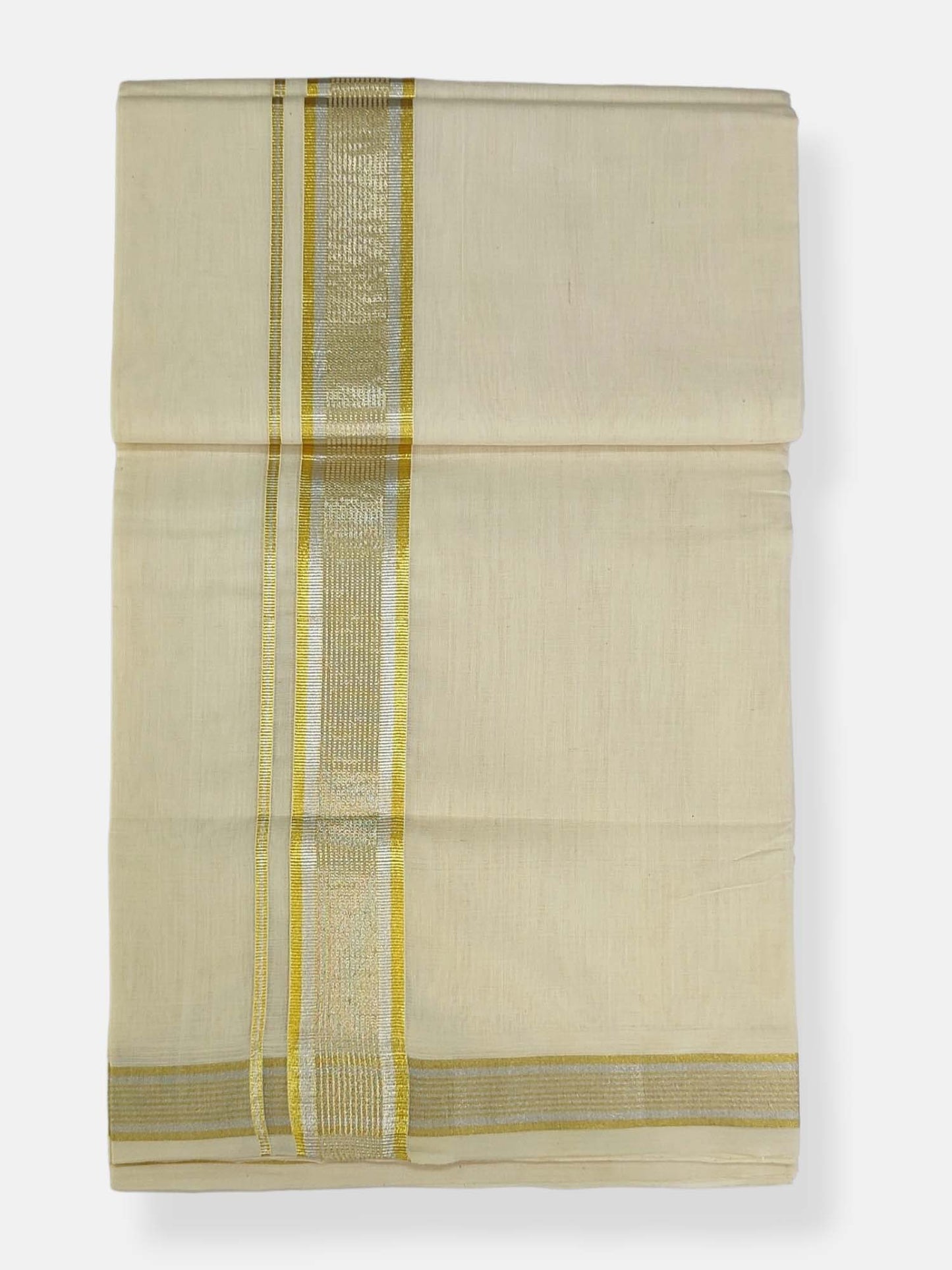 Premium Wedding Handloom Balaramapuram Unaakupaavu Kasavu Mundu for Men