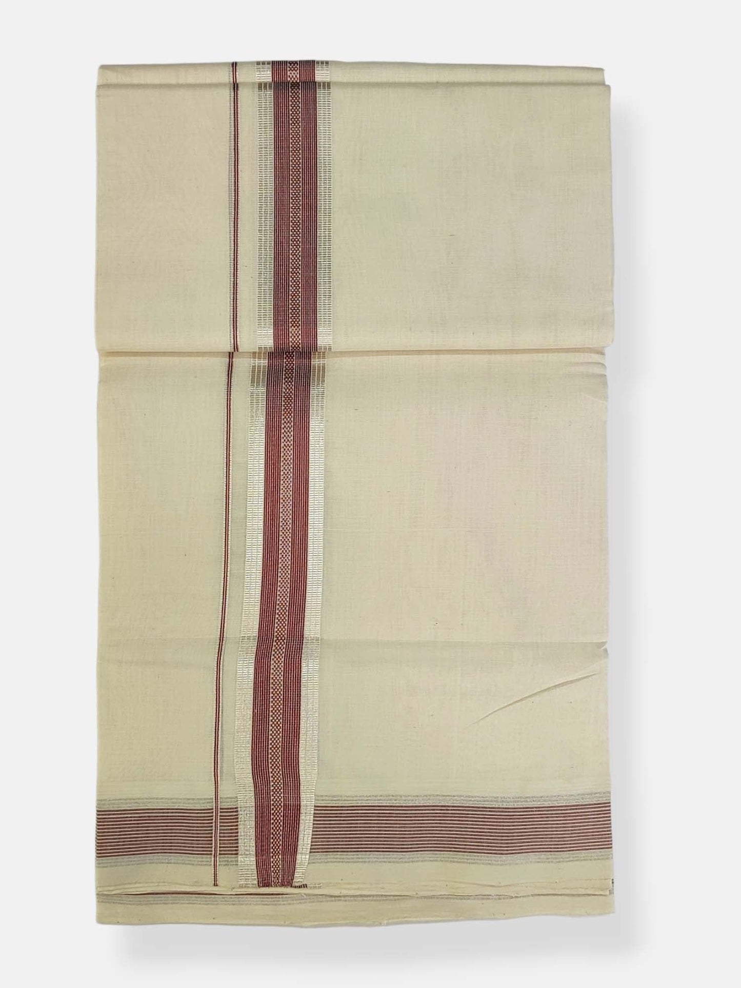 Premium Wedding Handloom Balaramapuram Unaakupaavu Kasavu Mundu for Men