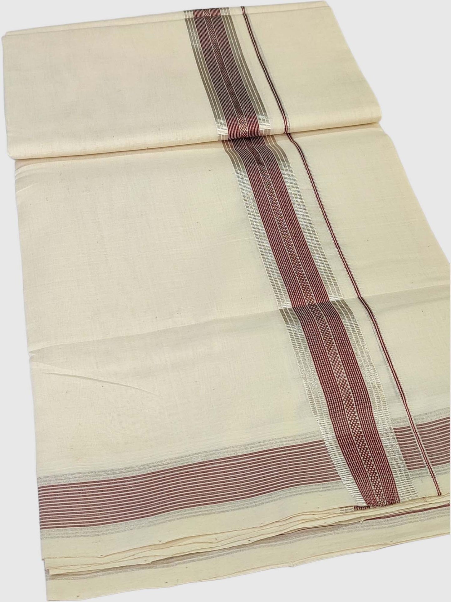 Premium Wedding Handloom Balaramapuram Unaakupaavu Kasavu Mundu for Men