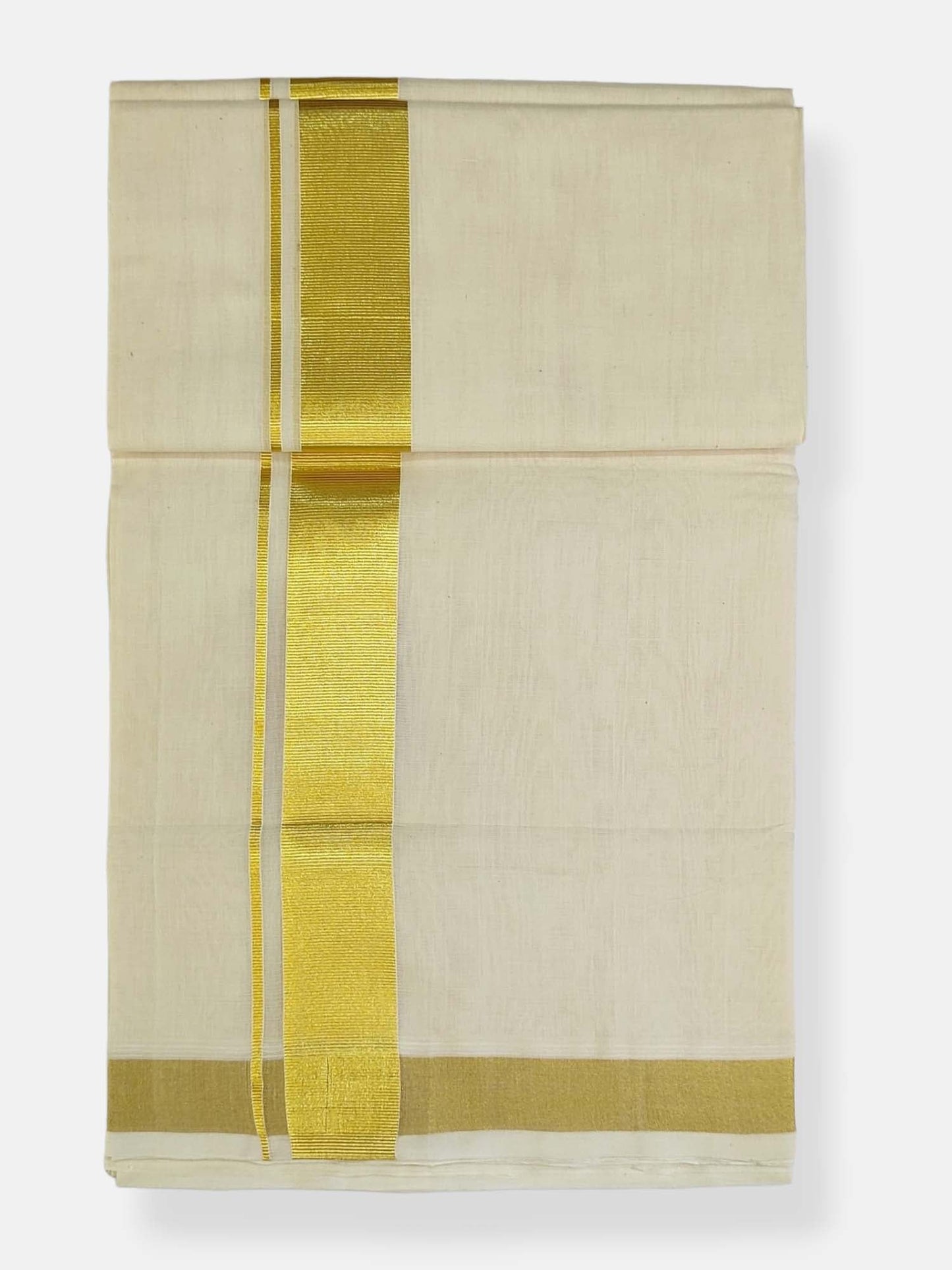 Premium Wedding Handloom Balaramapuram Unaakupaavu Kasavu Mundu for Men