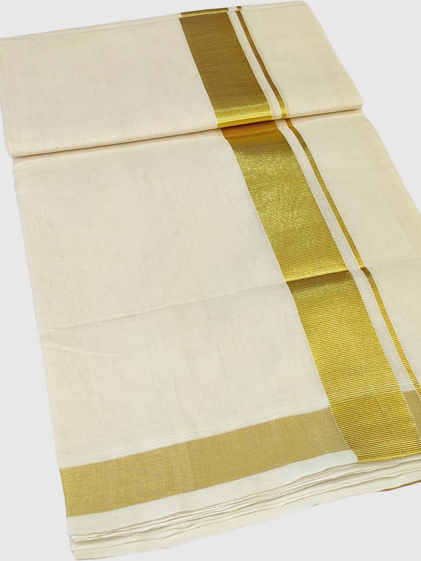 Premium Wedding Handloom Balaramapuram Unaakupaavu Kasavu Mundu for Men