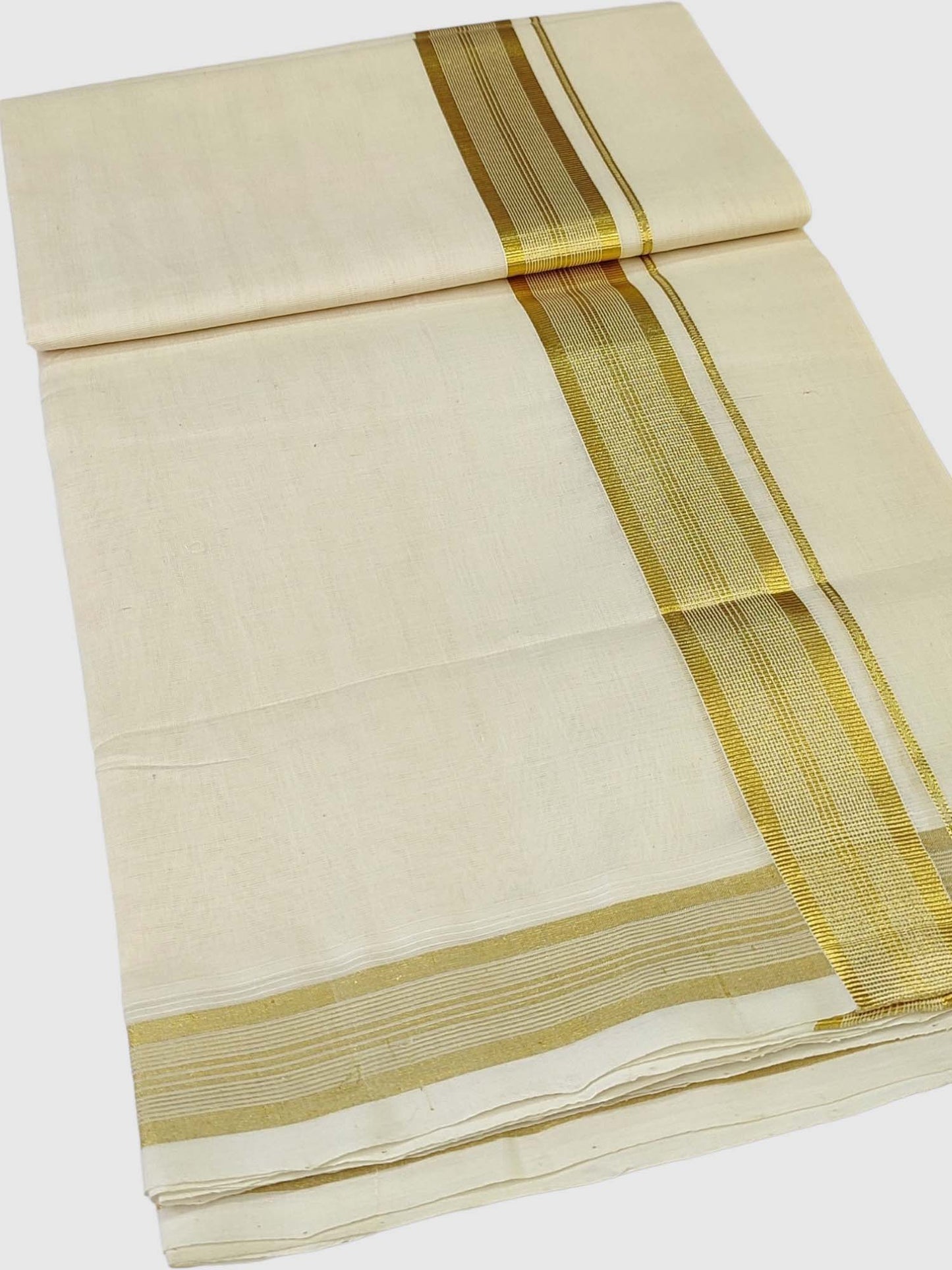 Premium Wedding Handloom Balaramapuram Unaakupaavu Kasavu Mundu for Men