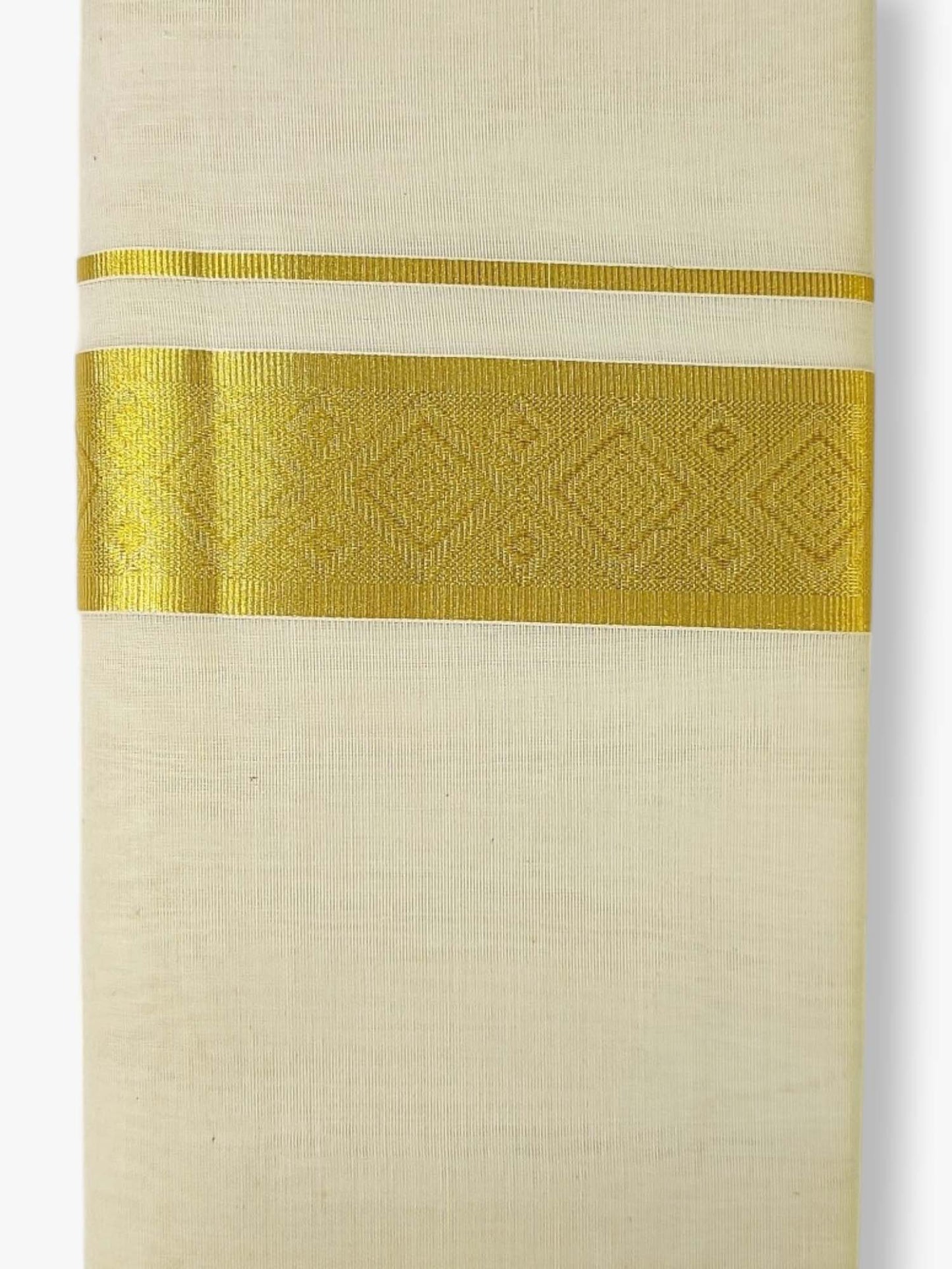 Premium Wedding Handloom Balaramapuram Unaakupaavu Kasavu Mundu for Men