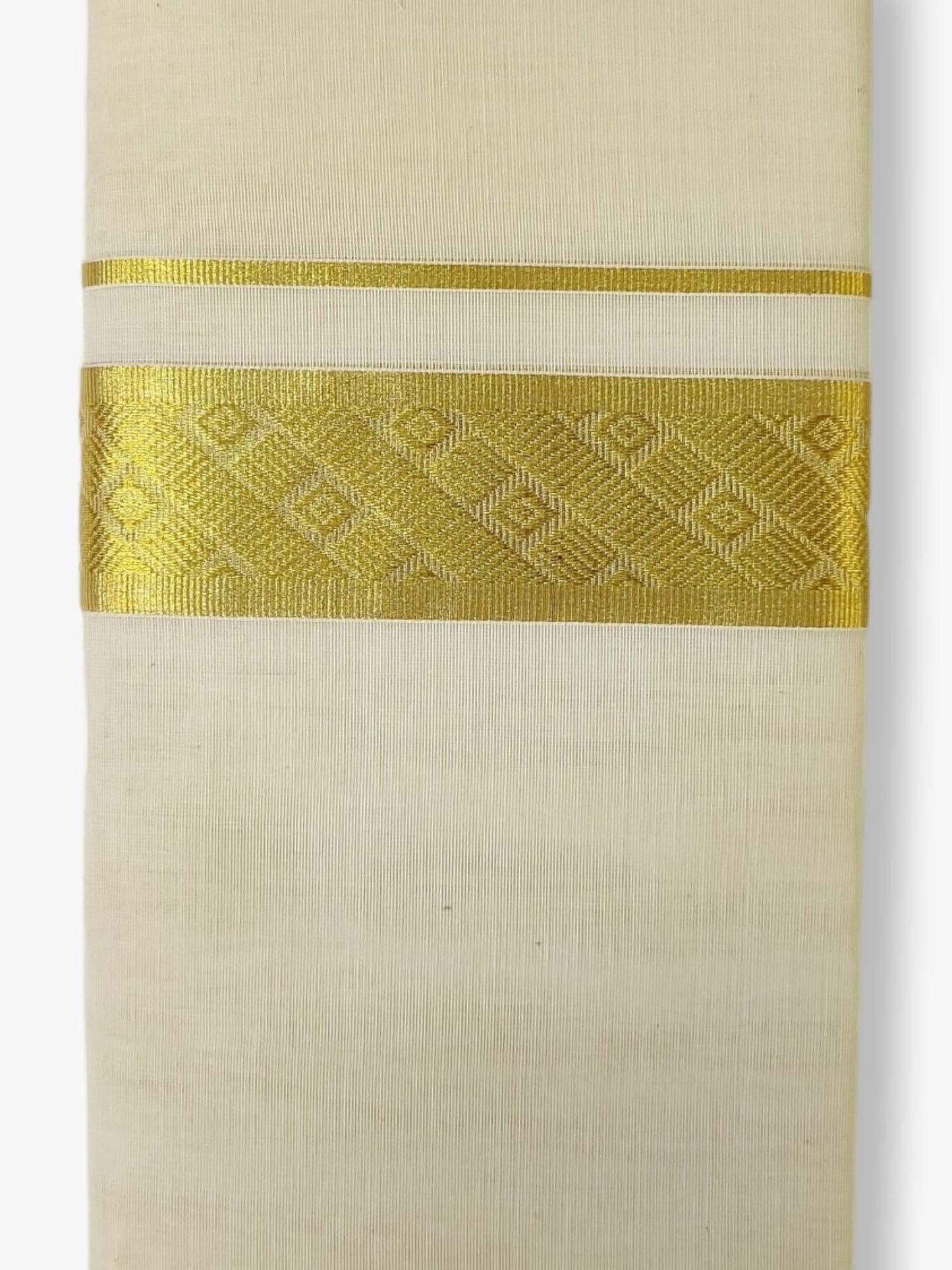 Premium Wedding Handloom Balaramapuram Unaakupaavu Kasavu Mundu for Men