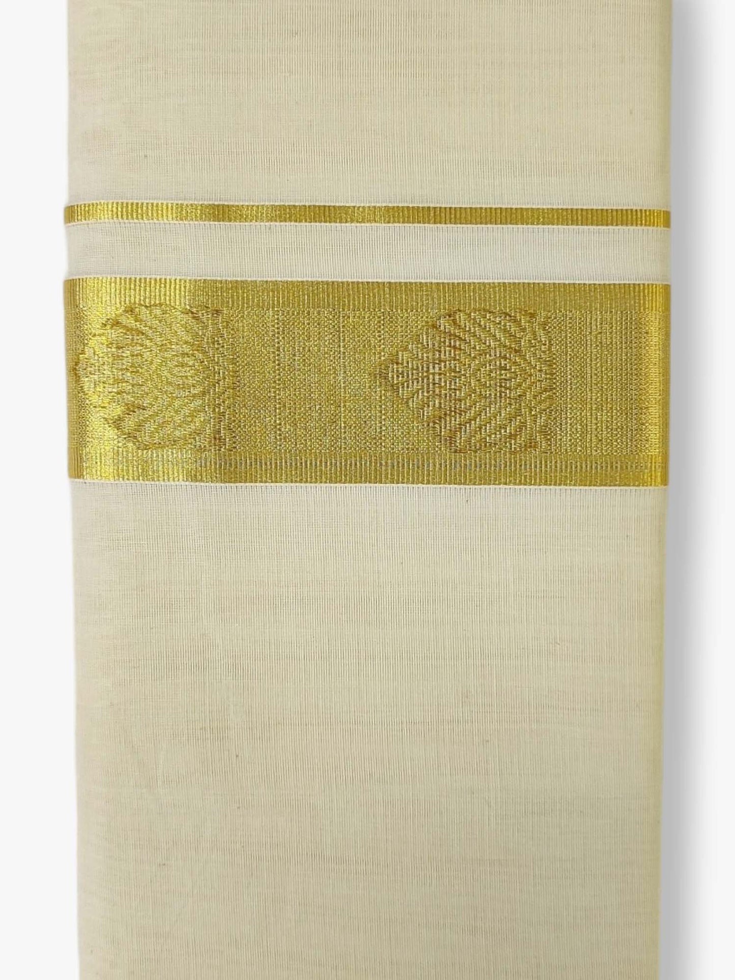 Premium Wedding Handloom Balaramapuram Unaakupaavu Kasavu Mundu for Men