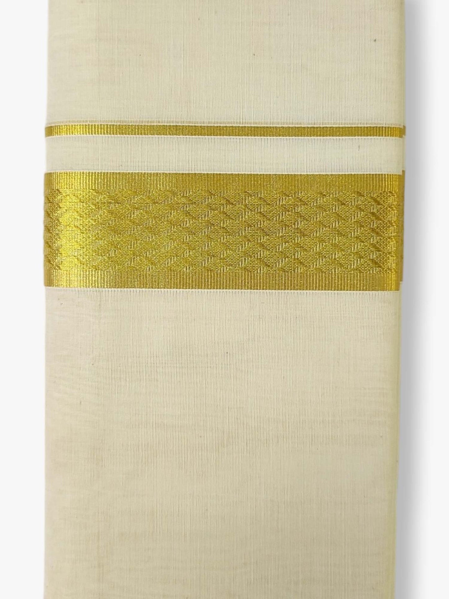 Premium Wedding Handloom Balaramapuram Unaakupaavu Kasavu Mundu for Men