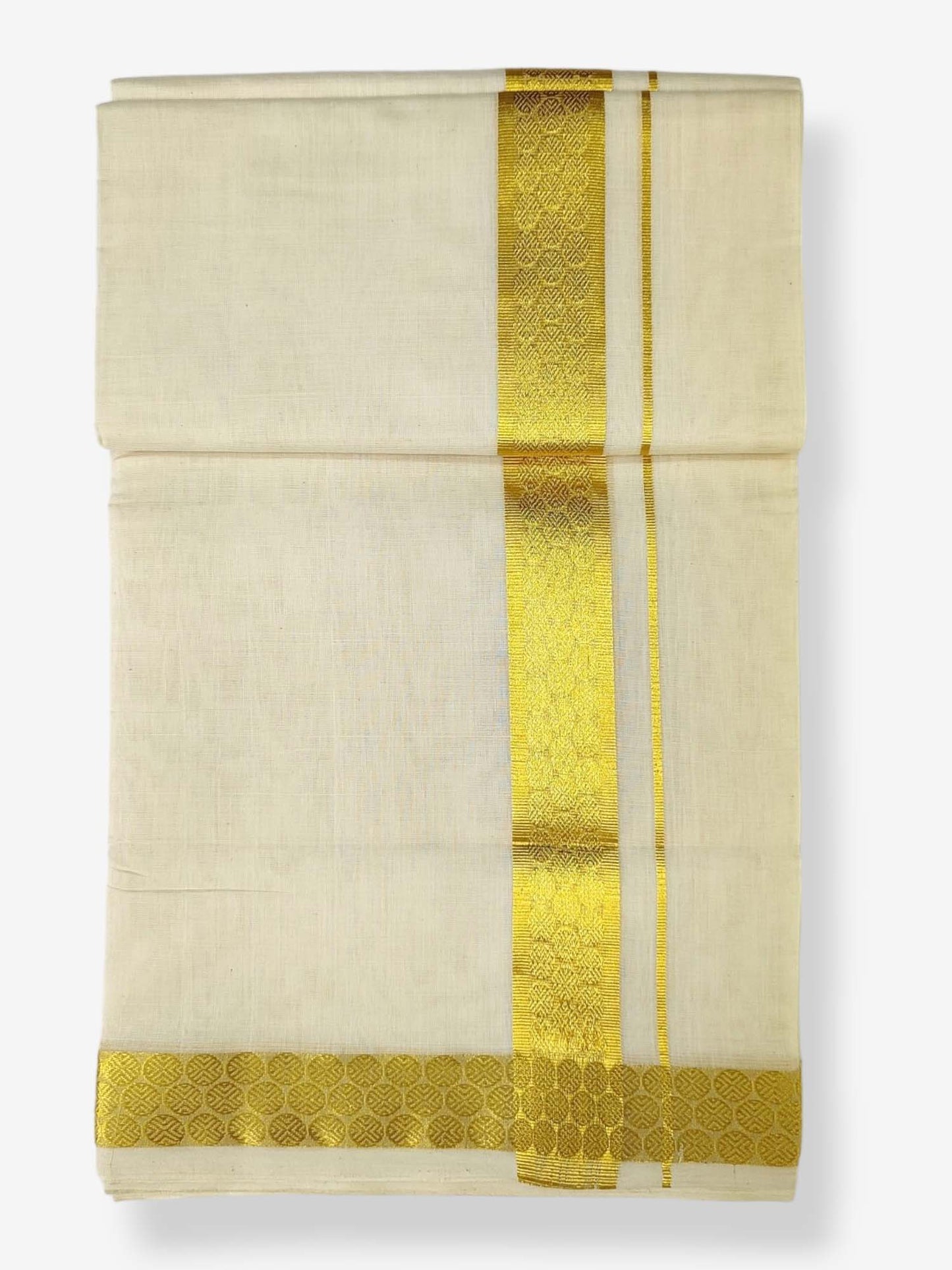Premium Wedding Handloom Balaramapuram Unaakupaavu Kasavu Mundu for Men