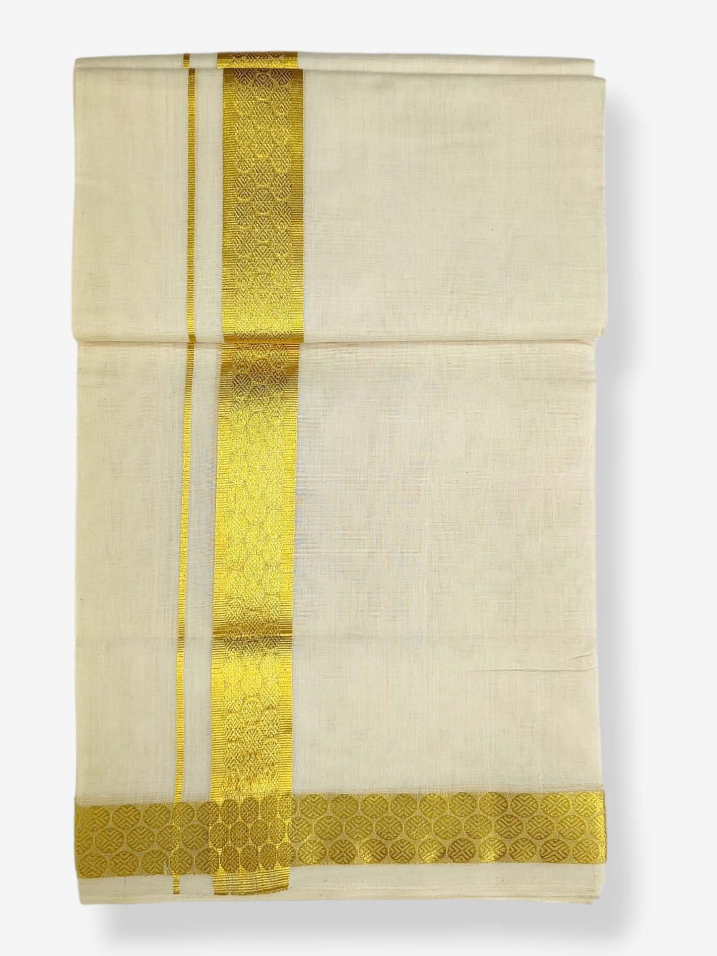 Premium Wedding Handloom Balaramapuram Unaakupaavu Kasavu Mundu for Men