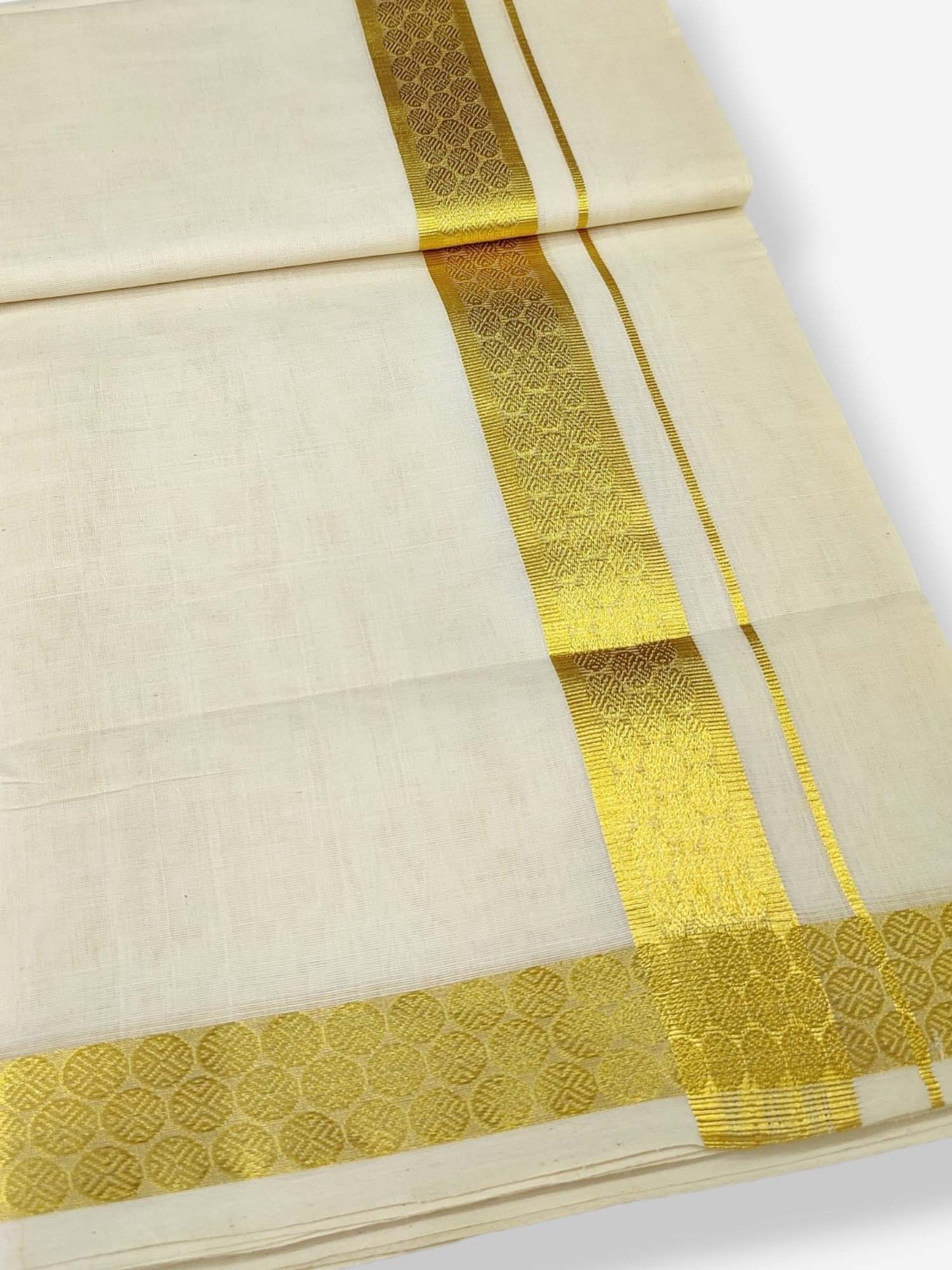 Premium Wedding Handloom Balaramapuram Unaakupaavu Kasavu Mundu for Men