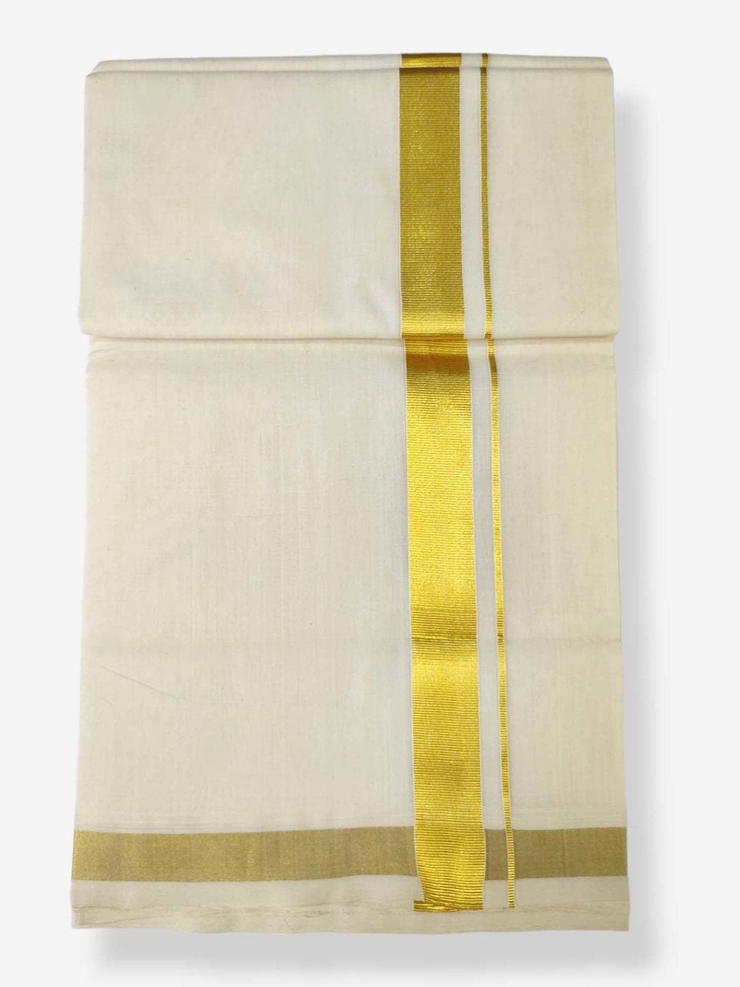 Premium Wedding Handloom Balaramapuram Unaakupaavu Kasavu Mundu for Men