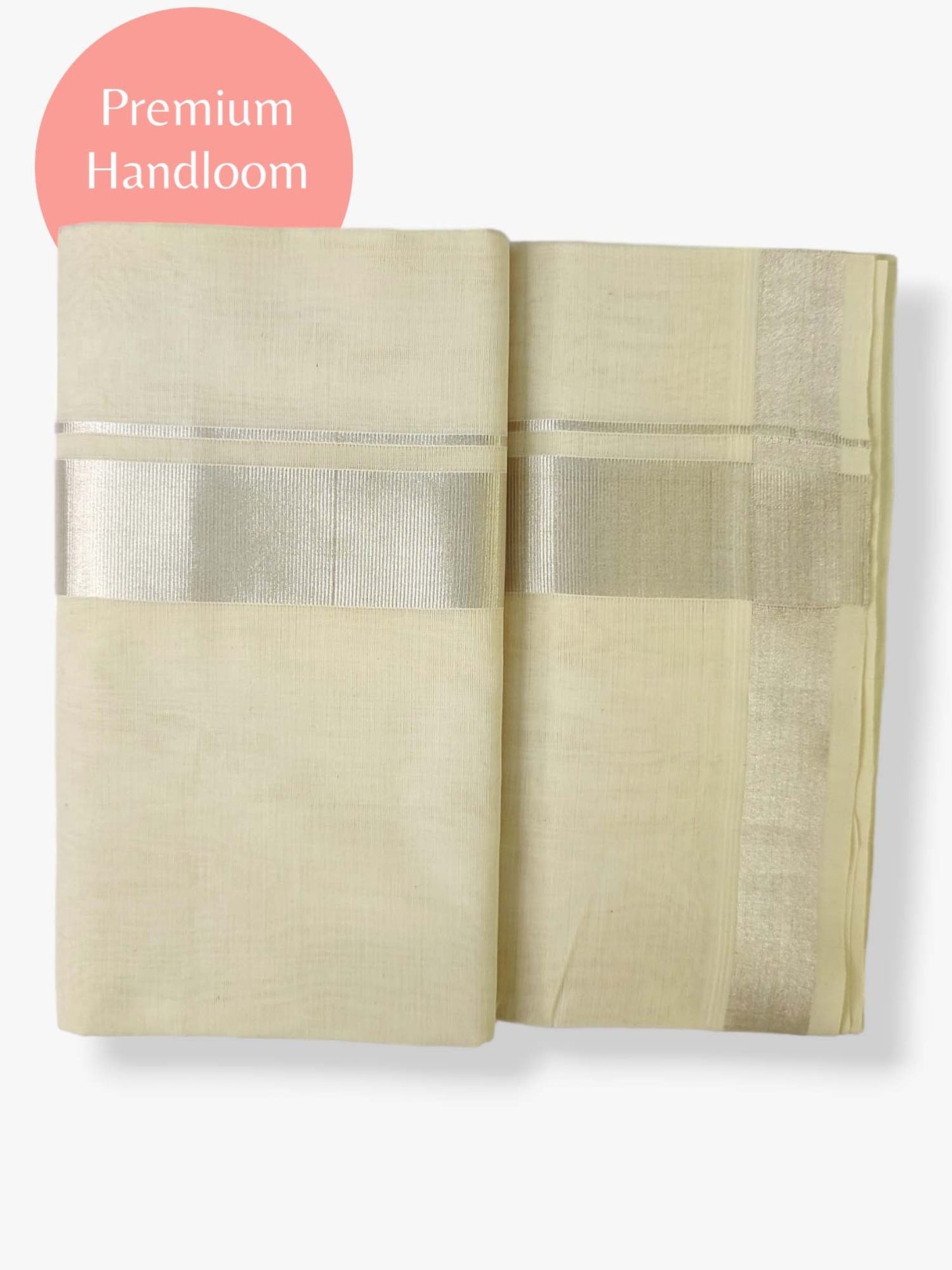 Premium Wedding Handloom Balaramapuram Unaakupaavu Kasavu Mundu for Men