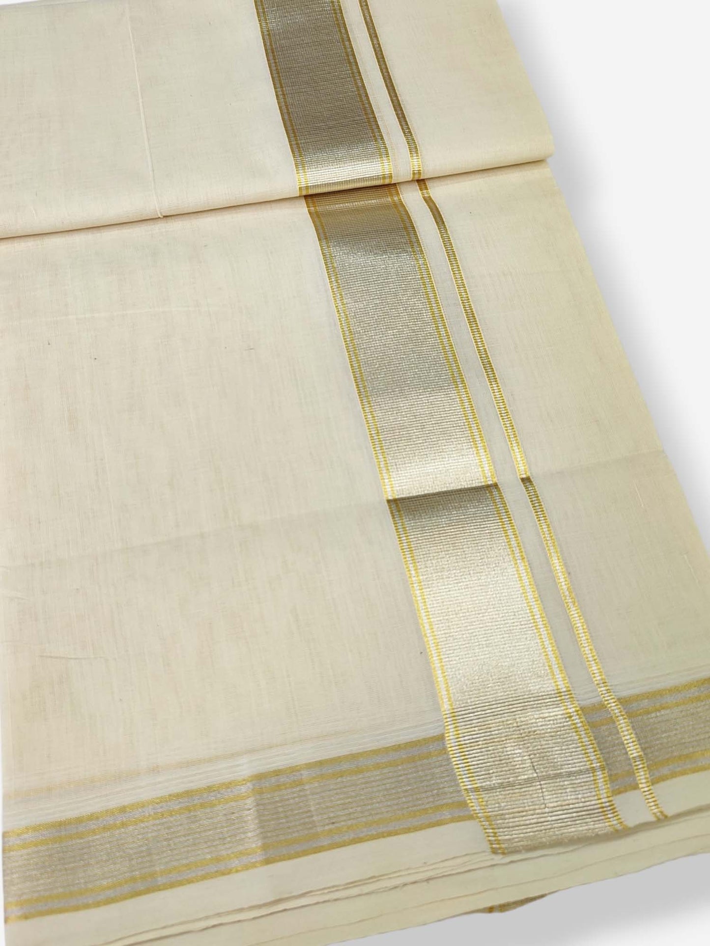 Premium Wedding Handloom Balaramapuram Unaakupaavu Kasavu Mundu for Men