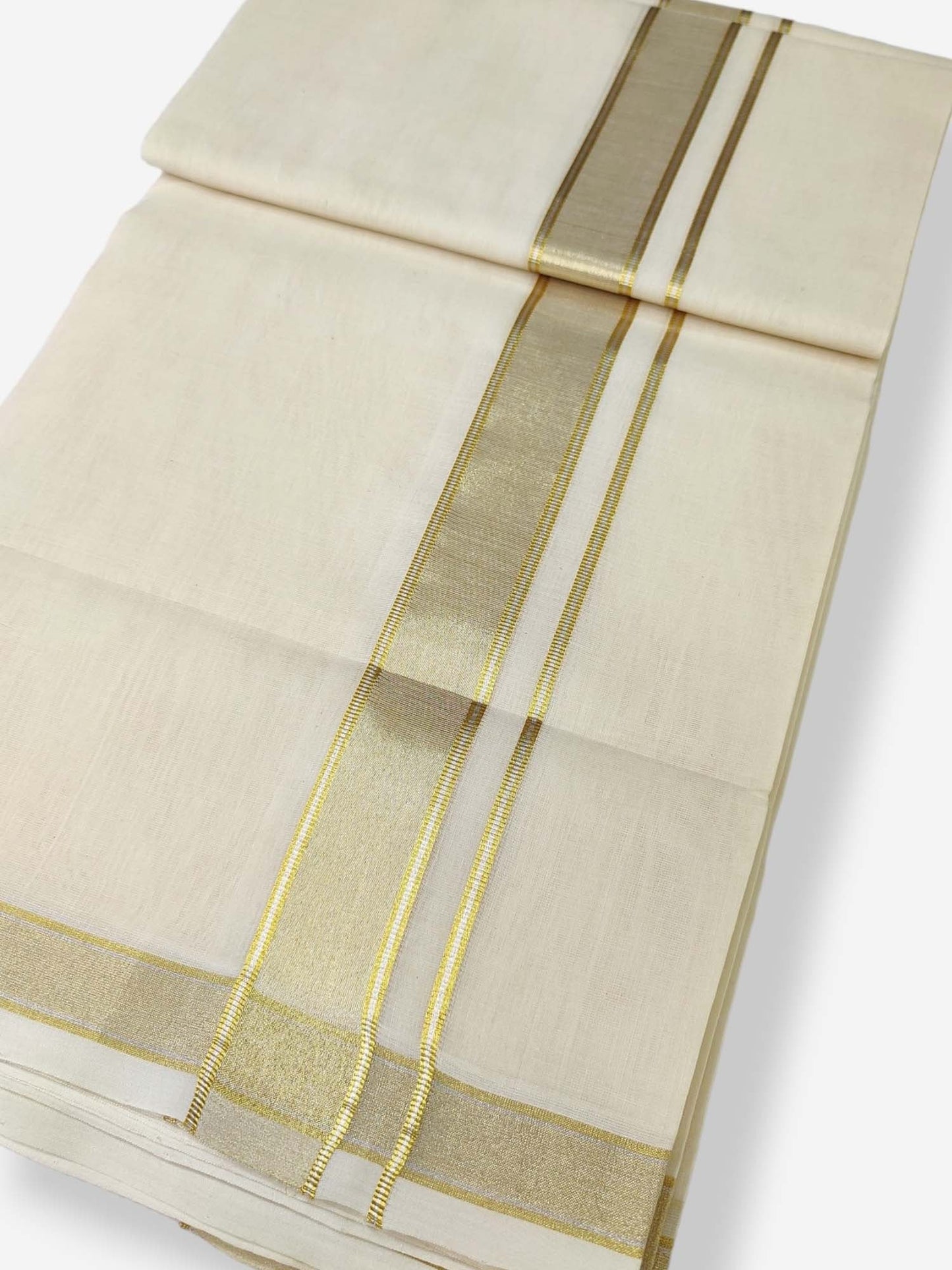 Premium Wedding Handloom Balaramapuram Unaakupaavu Kasavu Mundu for Men
