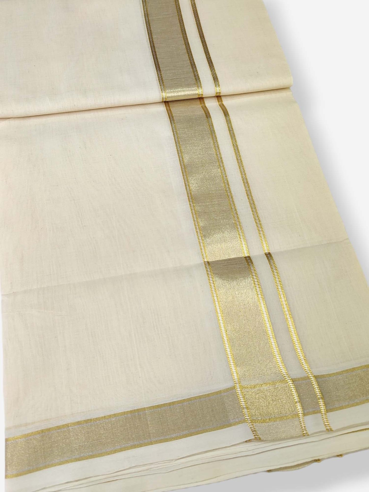 Premium Wedding Handloom Balaramapuram Unaakupaavu Kasavu Mundu for Men
