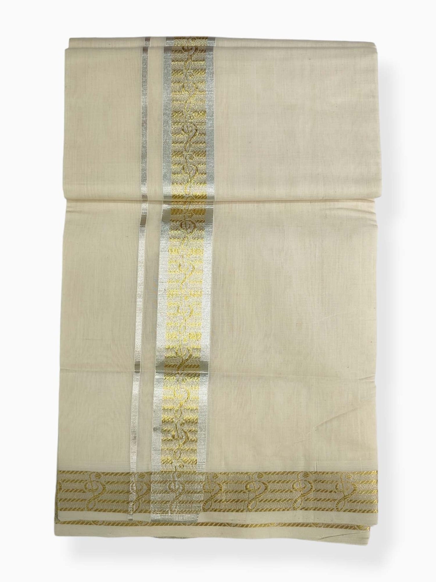 Premium Wedding Handloom Balaramapuram Unaakupaavu Kasavu Mundu for Men