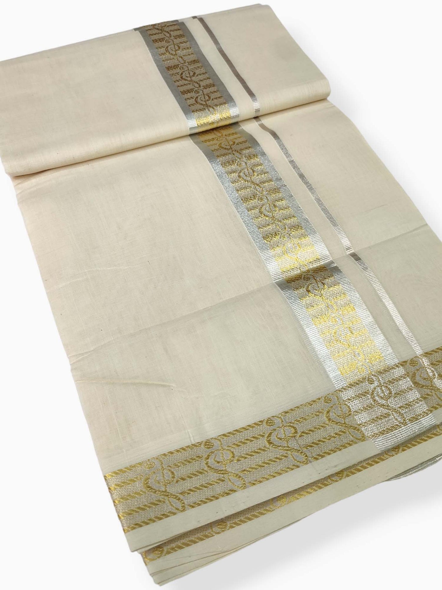 Premium Wedding Handloom Balaramapuram Unaakupaavu Kasavu Mundu for Men