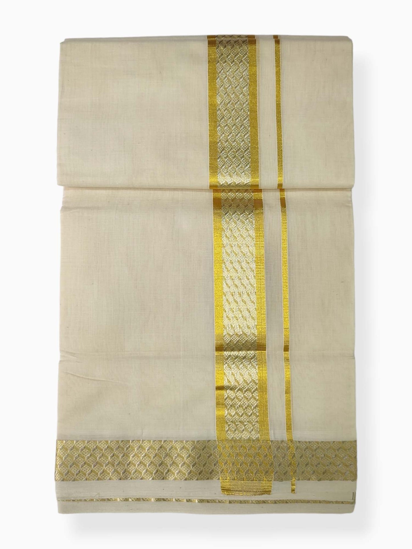 Premium Wedding Handloom Balaramapuram Unaakupaavu Kasavu Mundu for Men